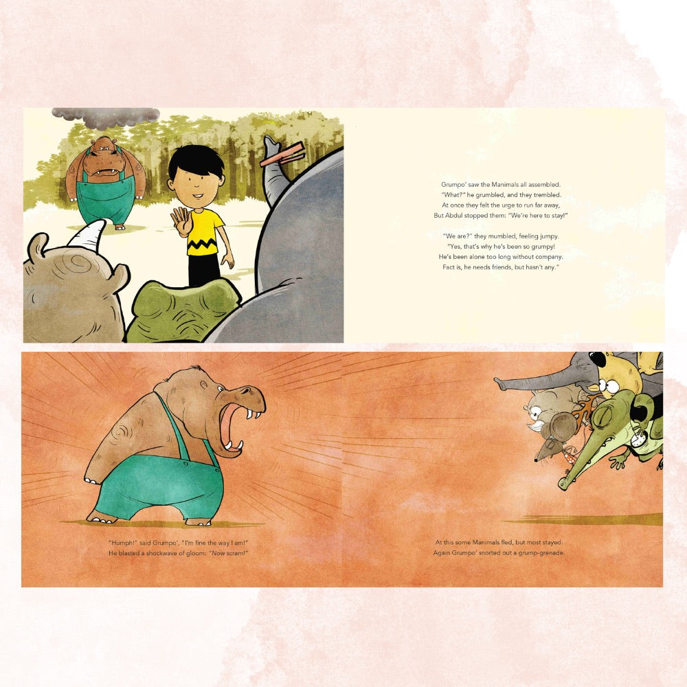 Personalised Book -  The Grumpopotamus; All About Friendship & Bravery
