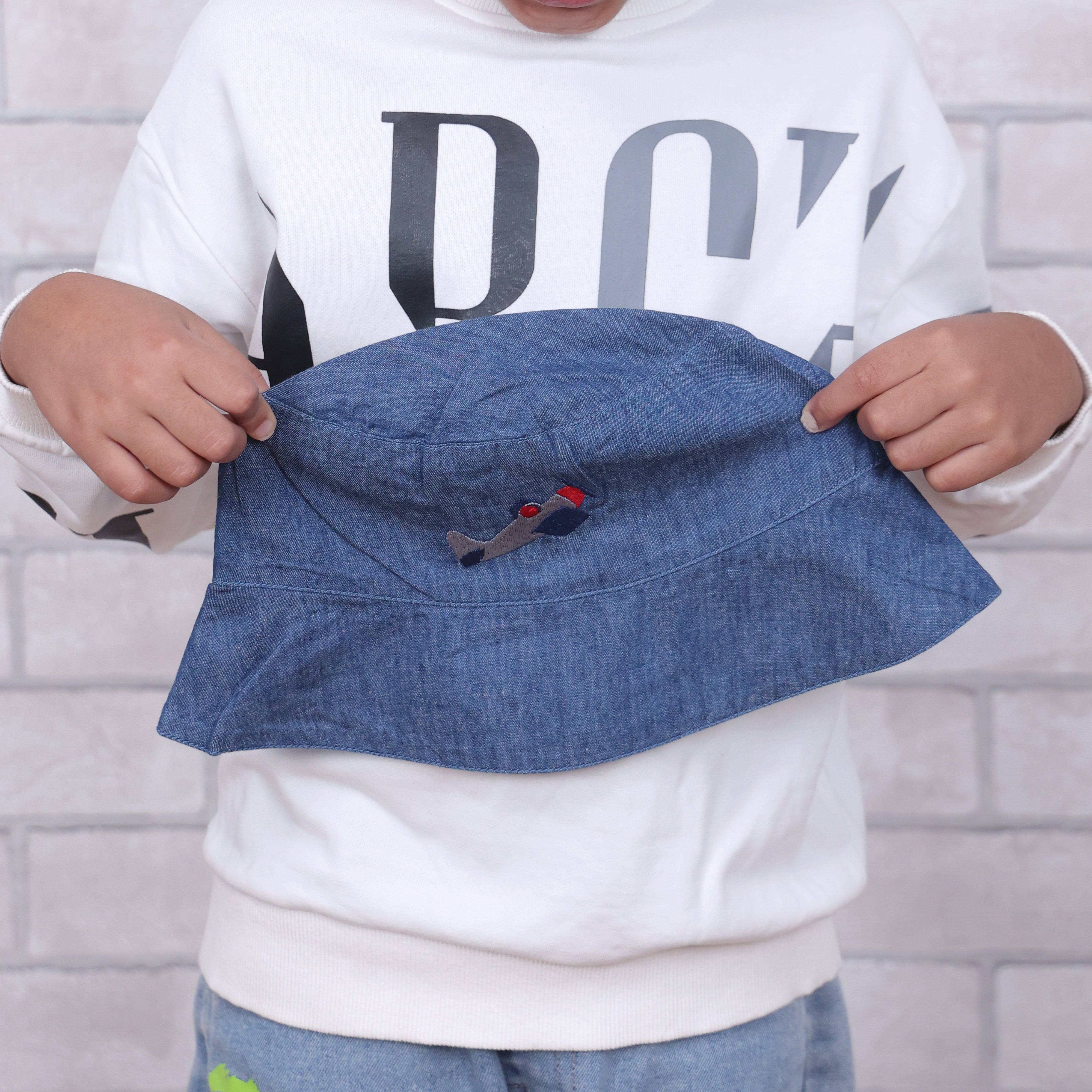 Fly Away With Me Dark Denim Bucket Hat