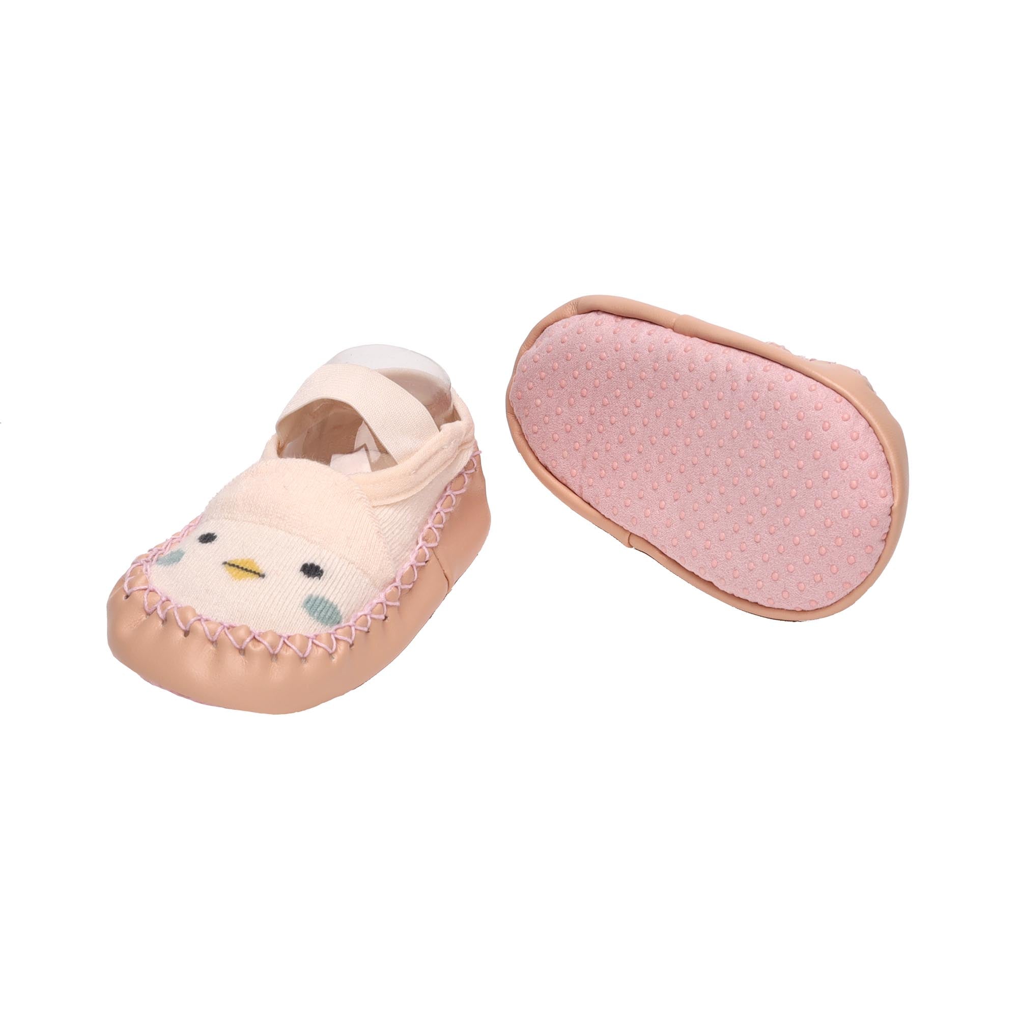 Kicks & Crawl - Happy Feet Pink & Peach Slip On Booties - 2 Pack