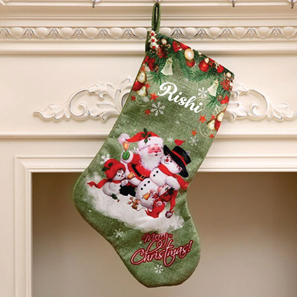 Babble Wrap Snowman & Friends Velveteen Stockings - Set Of 3