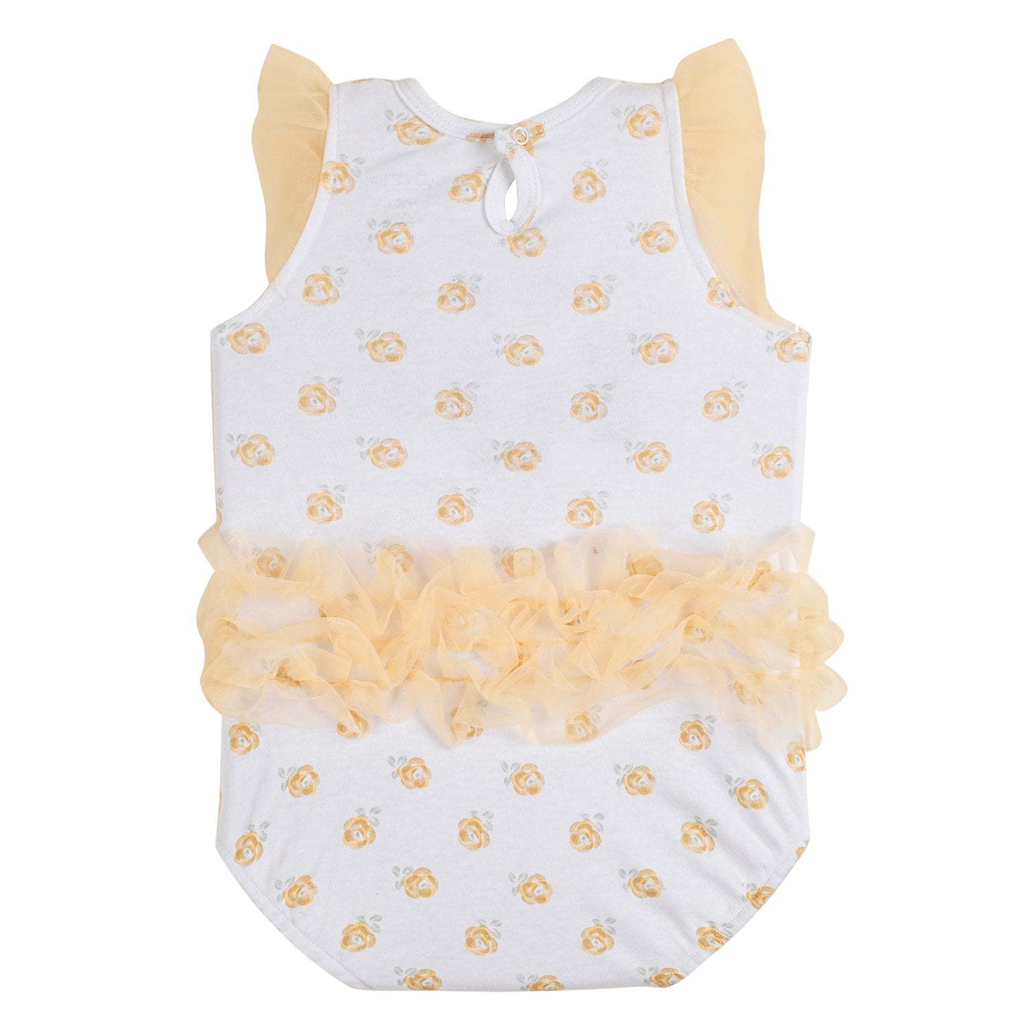 Baby Moo Rose Gift Set 3 Piece With Bodysuit, Socks And Headband - Yellow