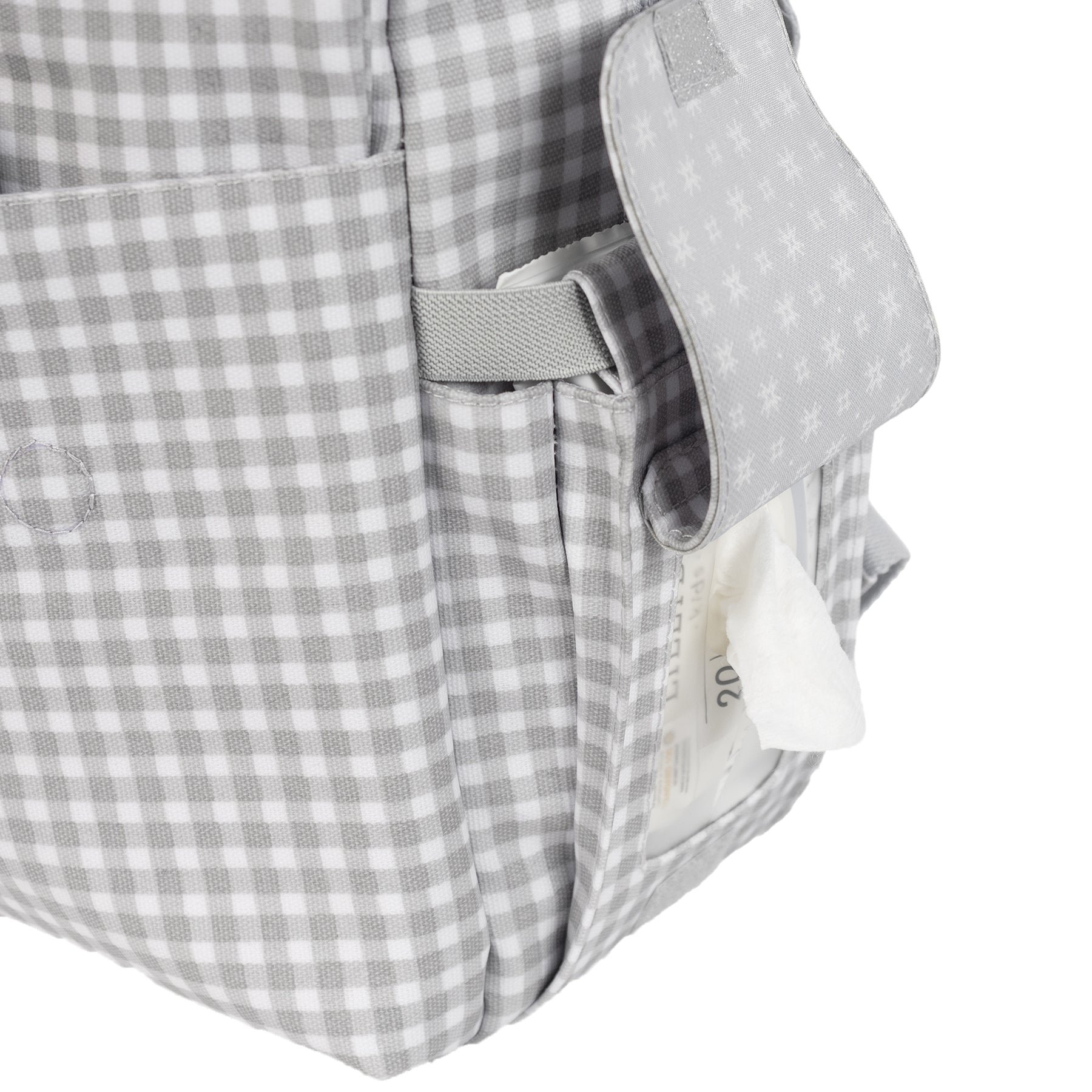 Walking Mum I Love Vichy Grey Backpack Diaper Changing Bag