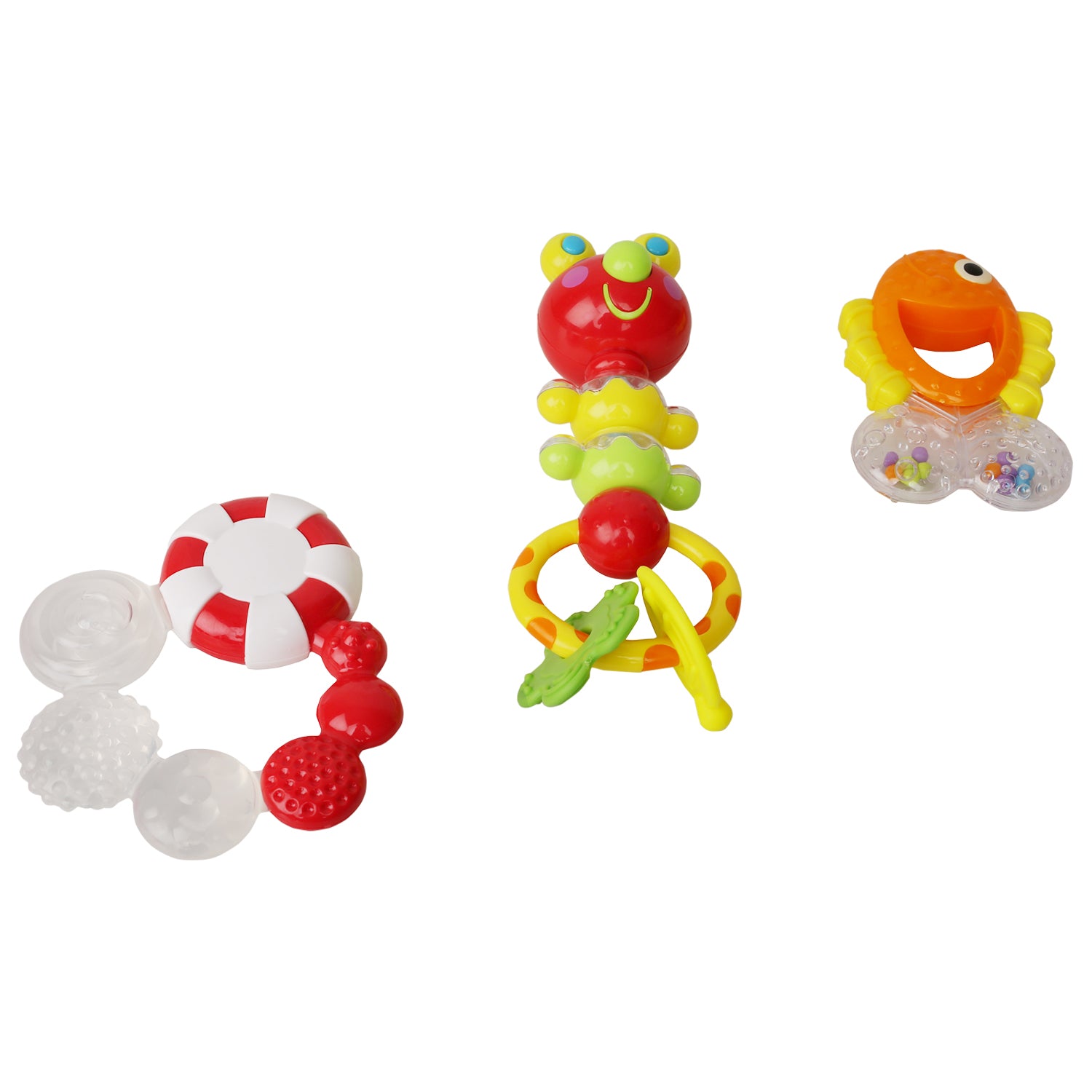 Baby Moo Fish Multicolour Set Of 3 Rattle Toy