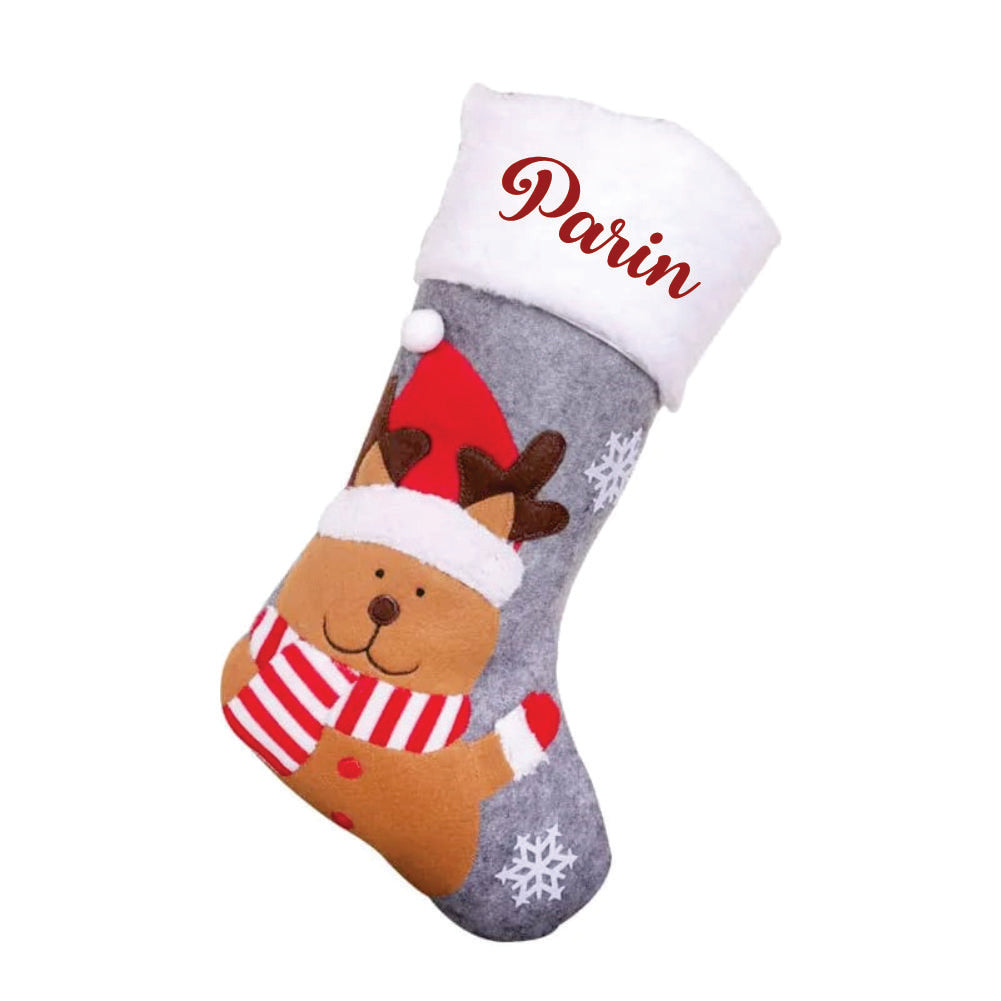 Holiday Harmony Stocking - Merry Moose