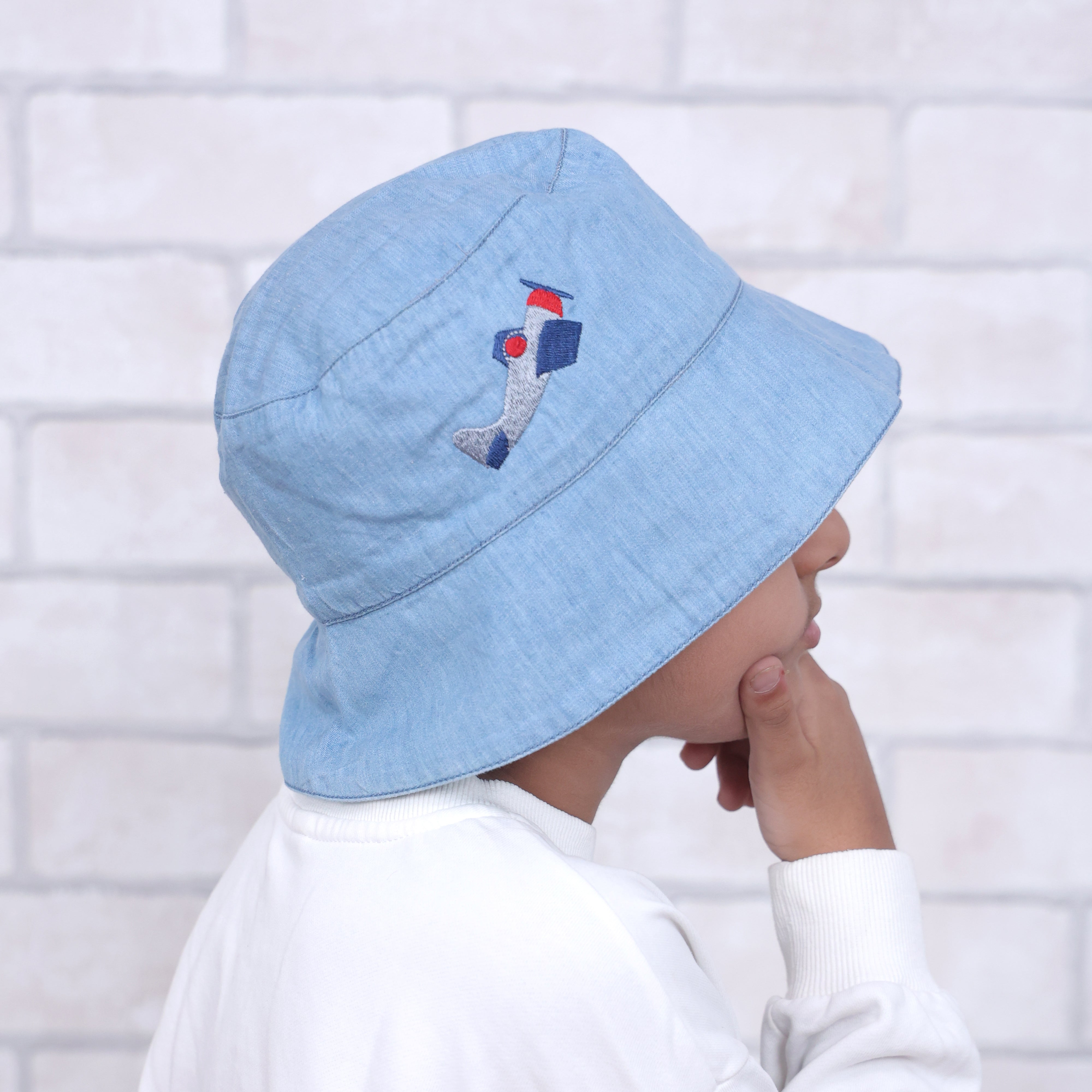 Fly Away With Me Light Denim Bucket Hat