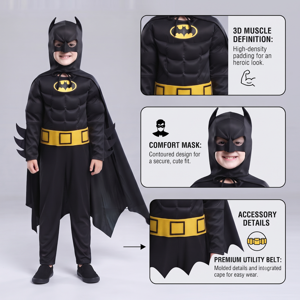 Dark Hero Halloween Costume - image 2