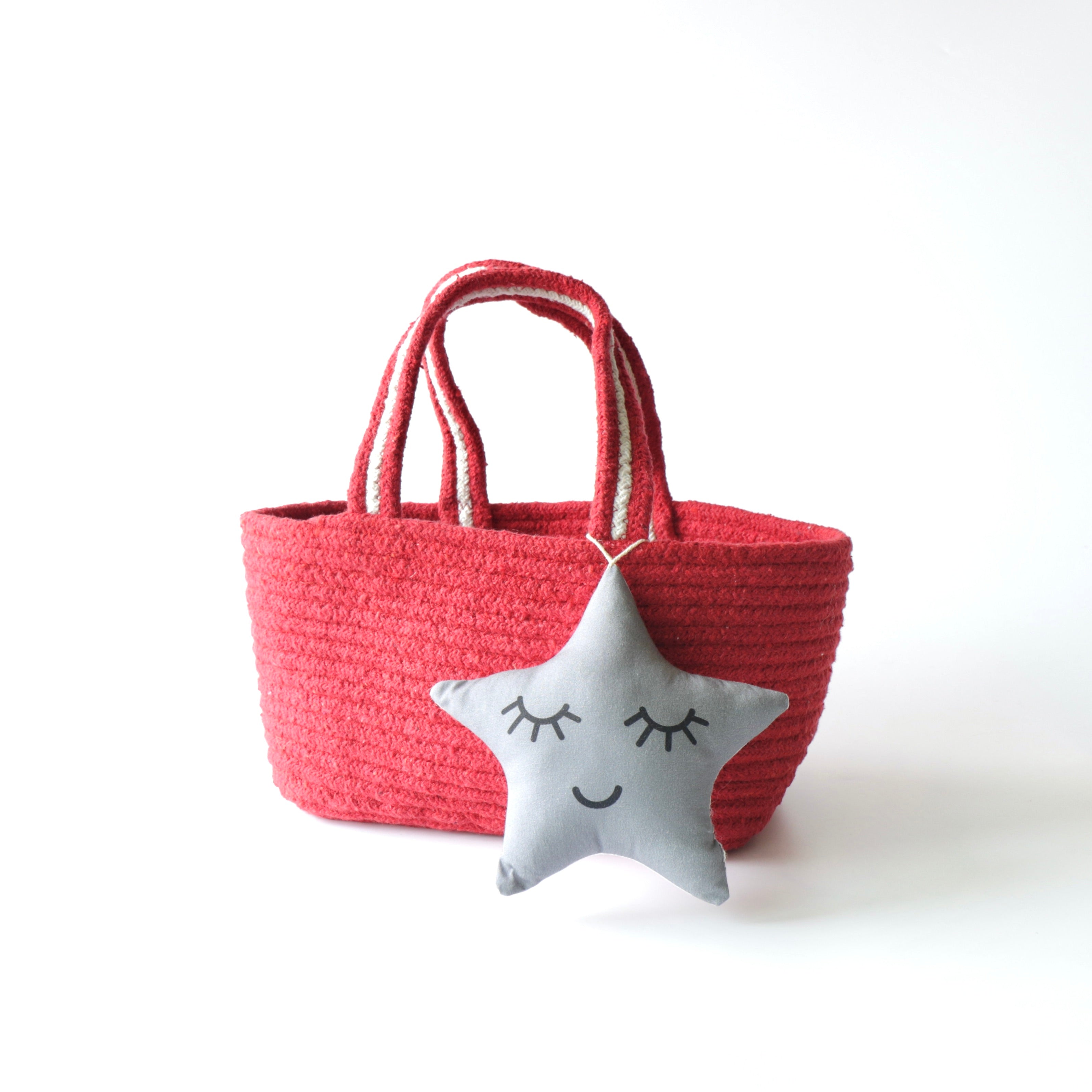 Multipurpose Storage & Gift Basket - Red (Star)