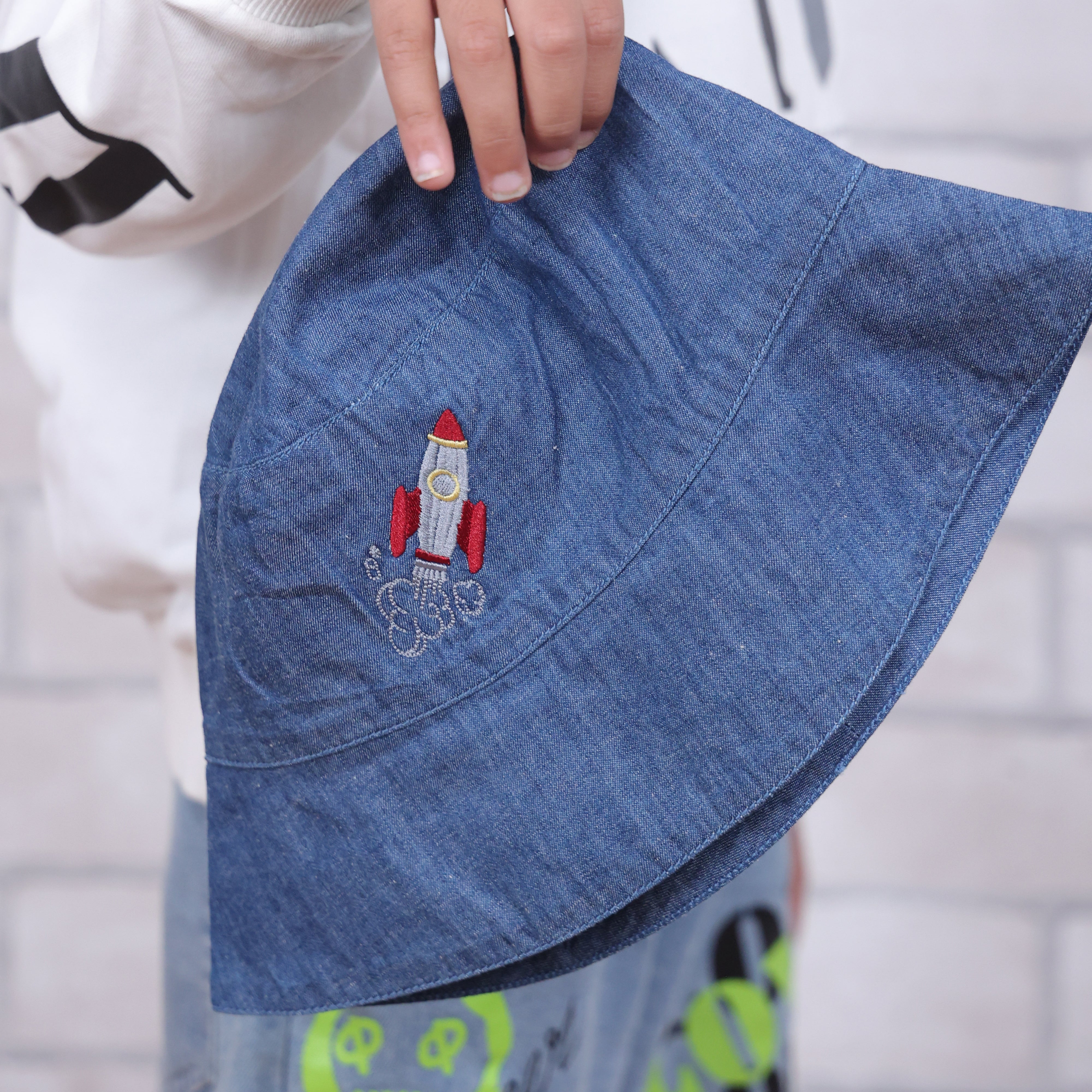 To The Moon & Back Dark Denim Bucket Hat