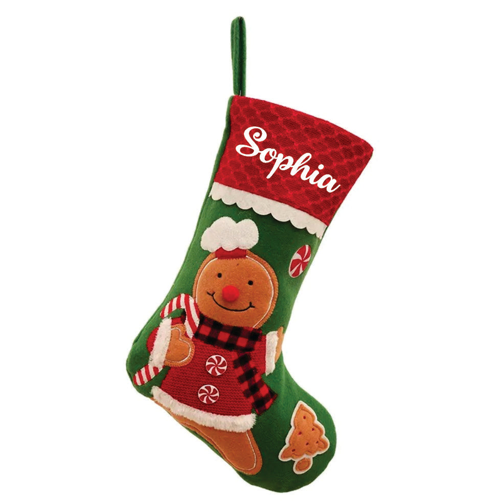 Gingerbread Glee Stocking - Gingerbread