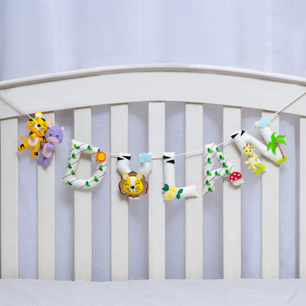 Babble Wrap Happy Forest Name Bunting/Garland