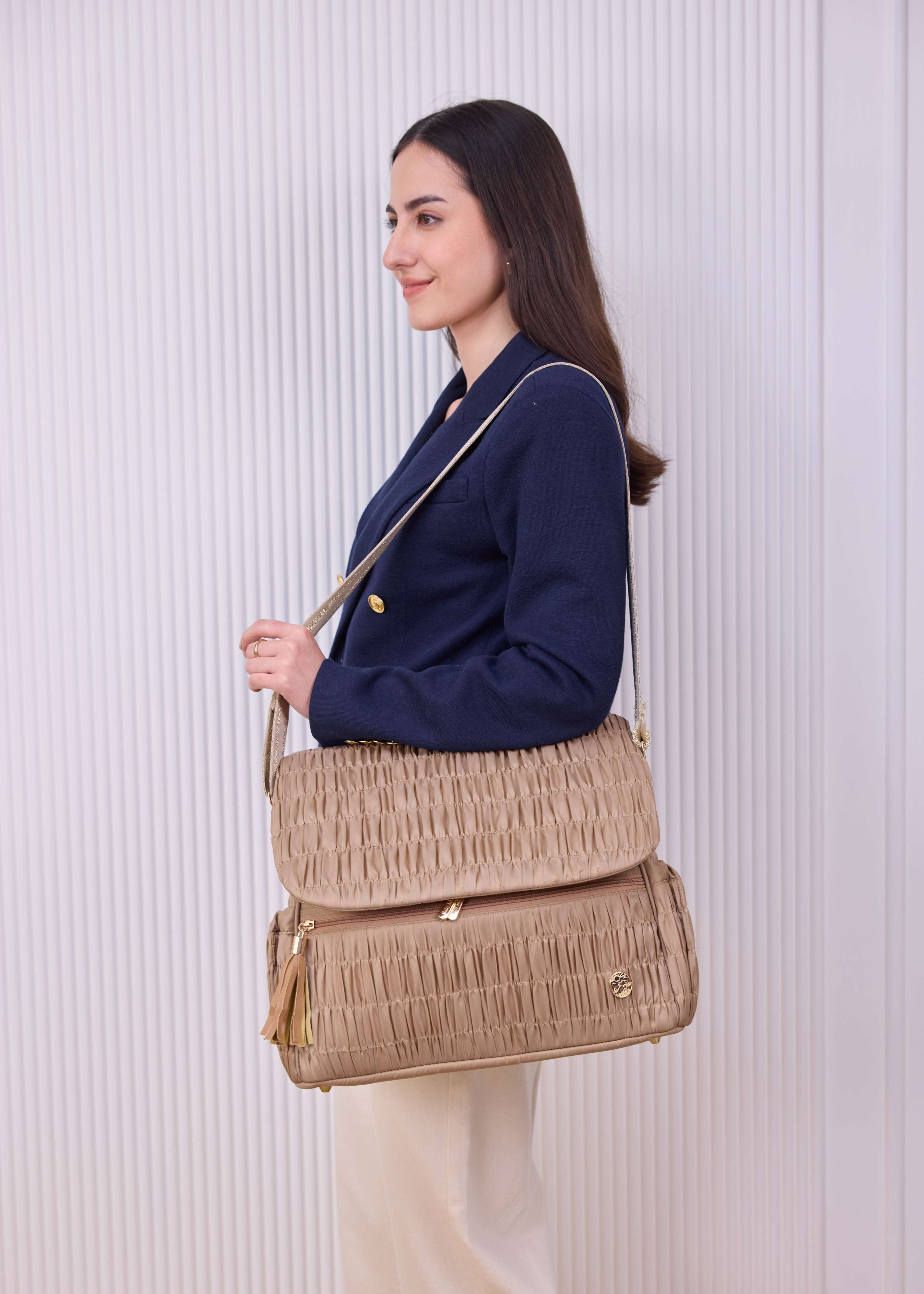 The Dune Diaper Bag - Camel Beige