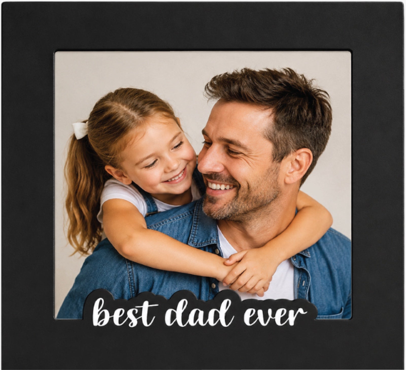 "Best Dad Ever" Magnetic Photo Frame With Stand