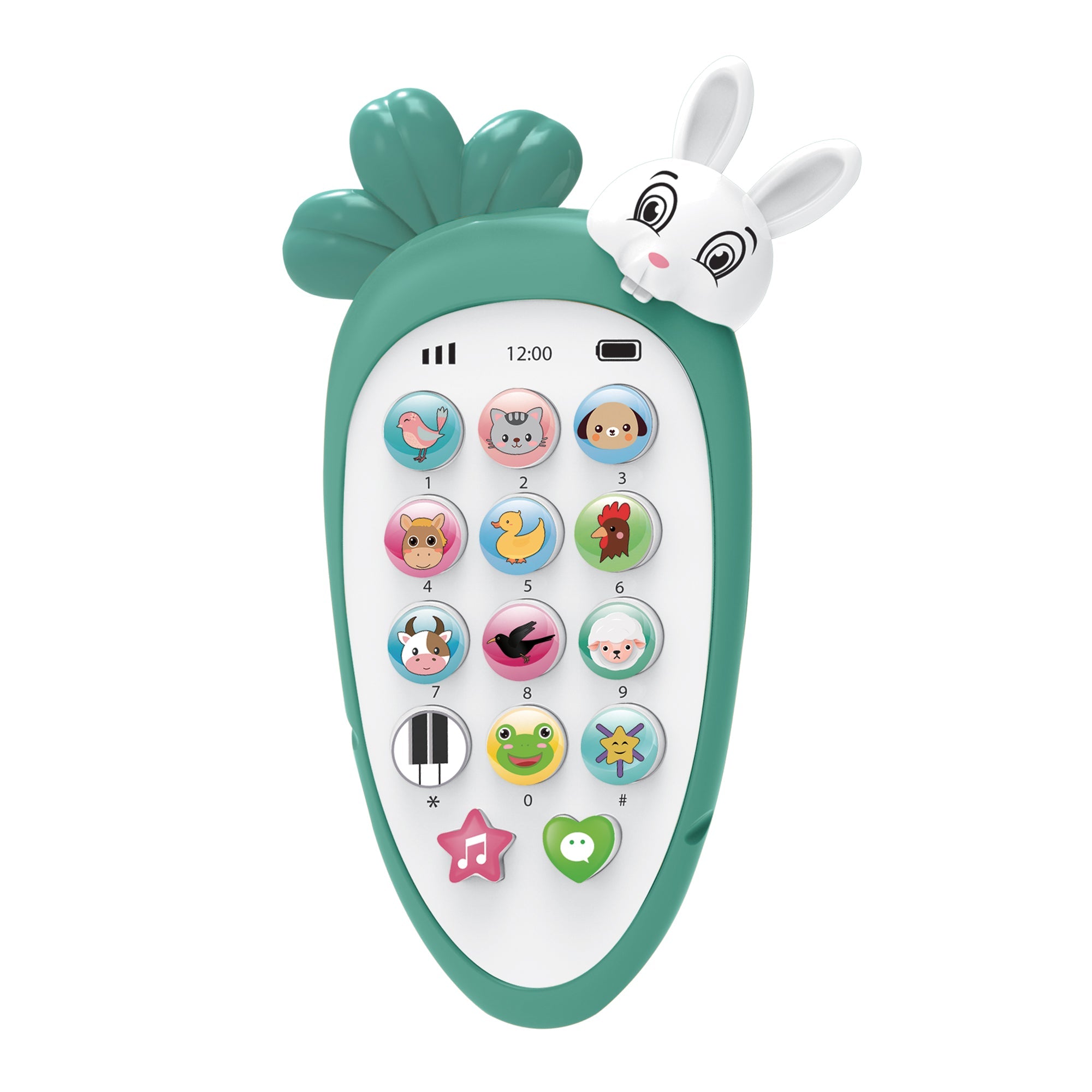 Baby Moo Bunny Musical Mobile Phone - Light Green