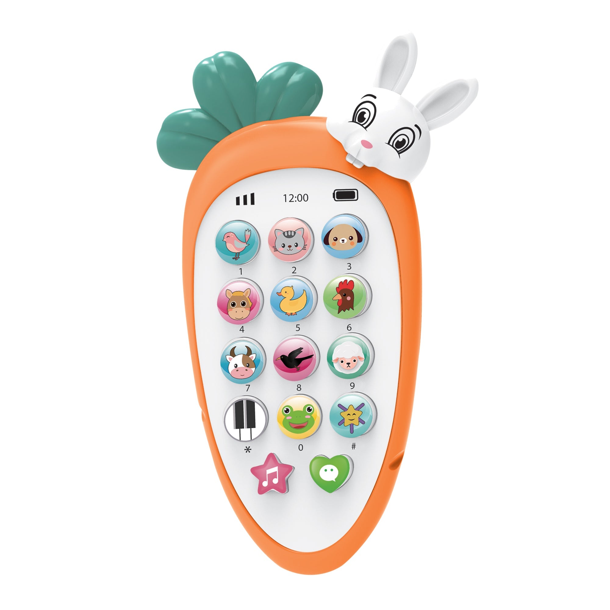 Baby Moo Bunny Musical Mobile Phone - Orange