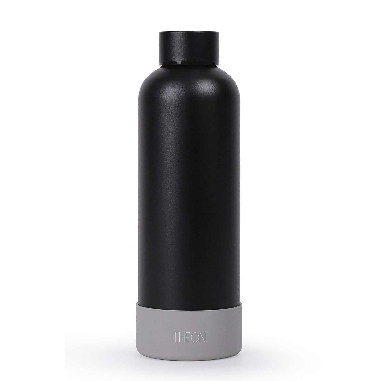 Theoni Stainless Steel Double Walled Insulated Thermos Water Bottle - Deep Black