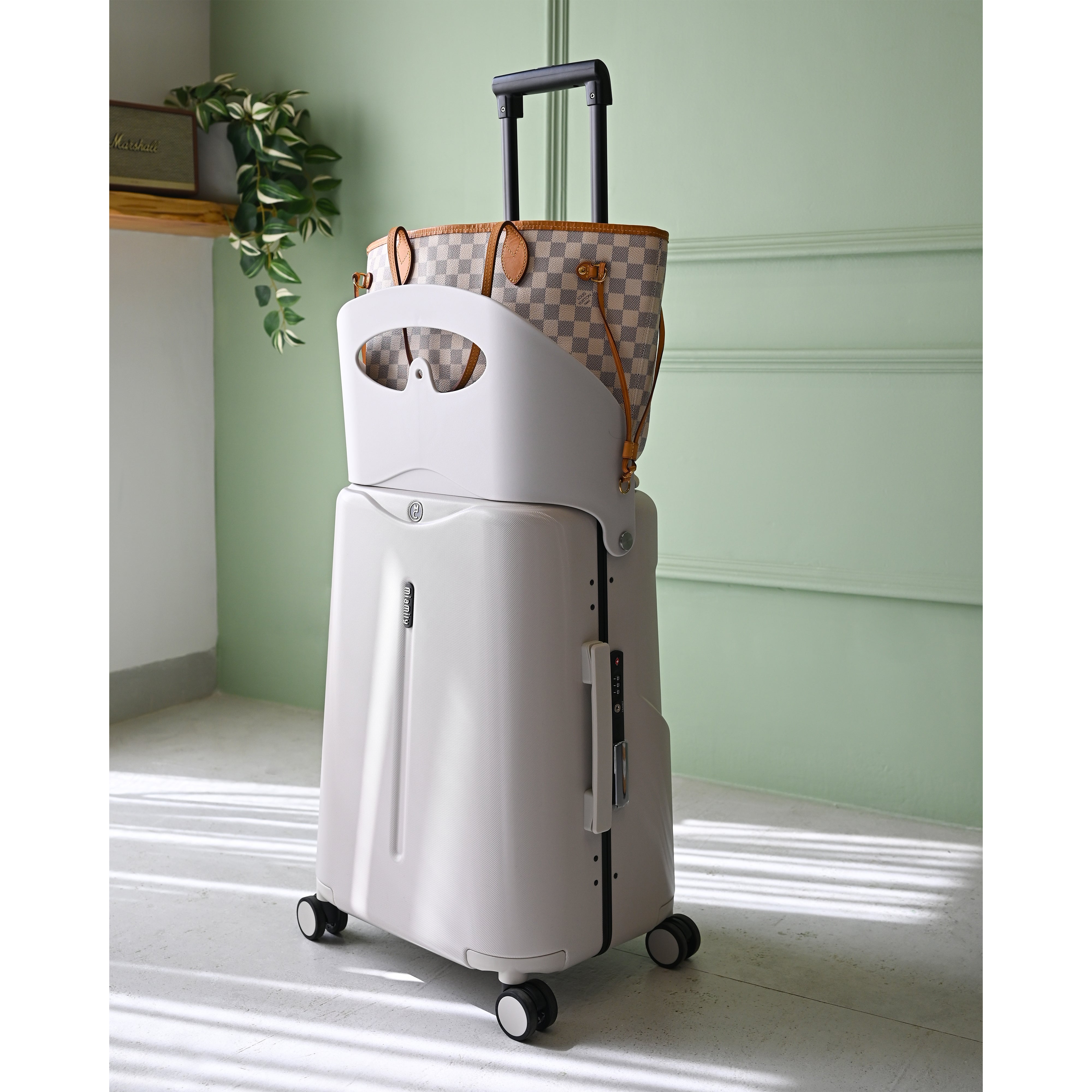 Miamily Mist Grey Ride On Trolley Carry-On Luggage 18 inches