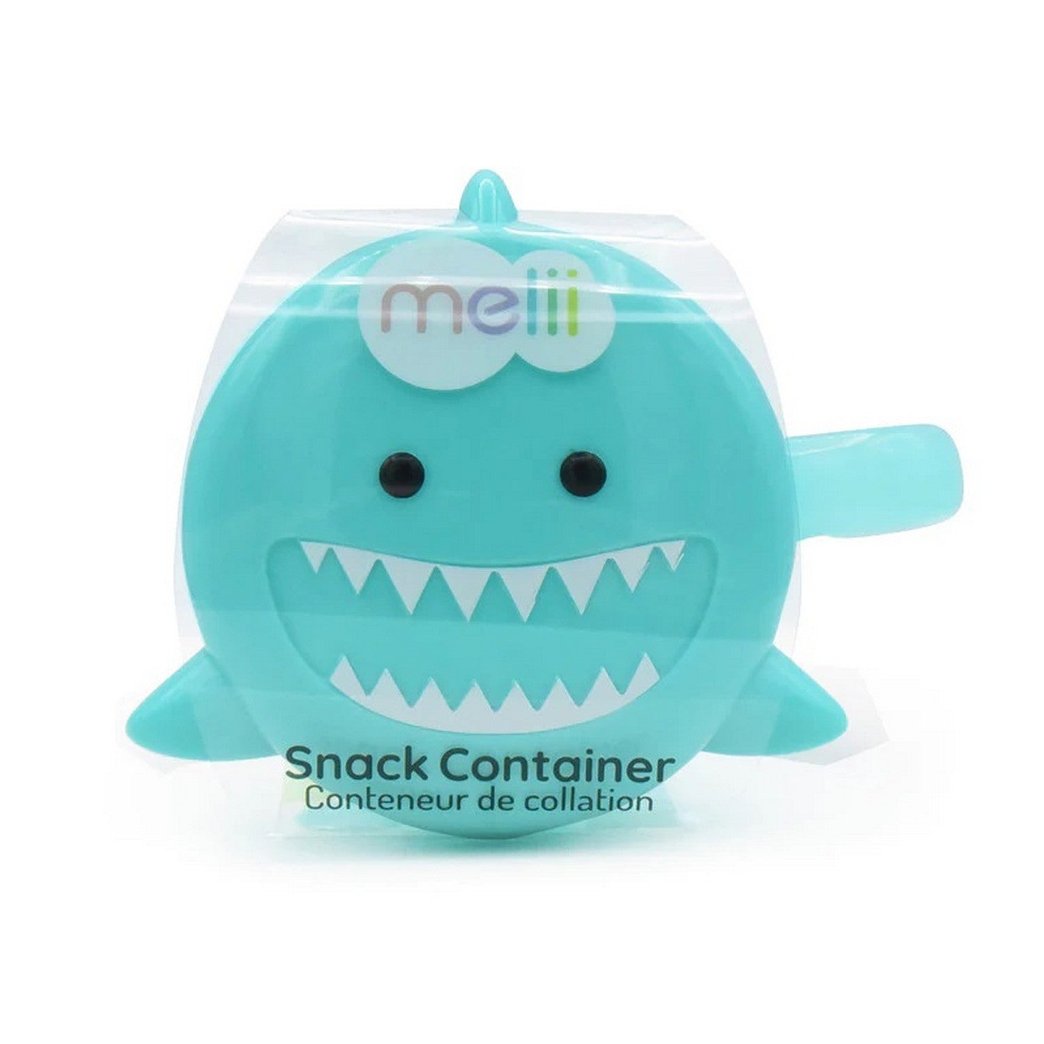Melii Snack Container with Finger Trap - Shark Teal