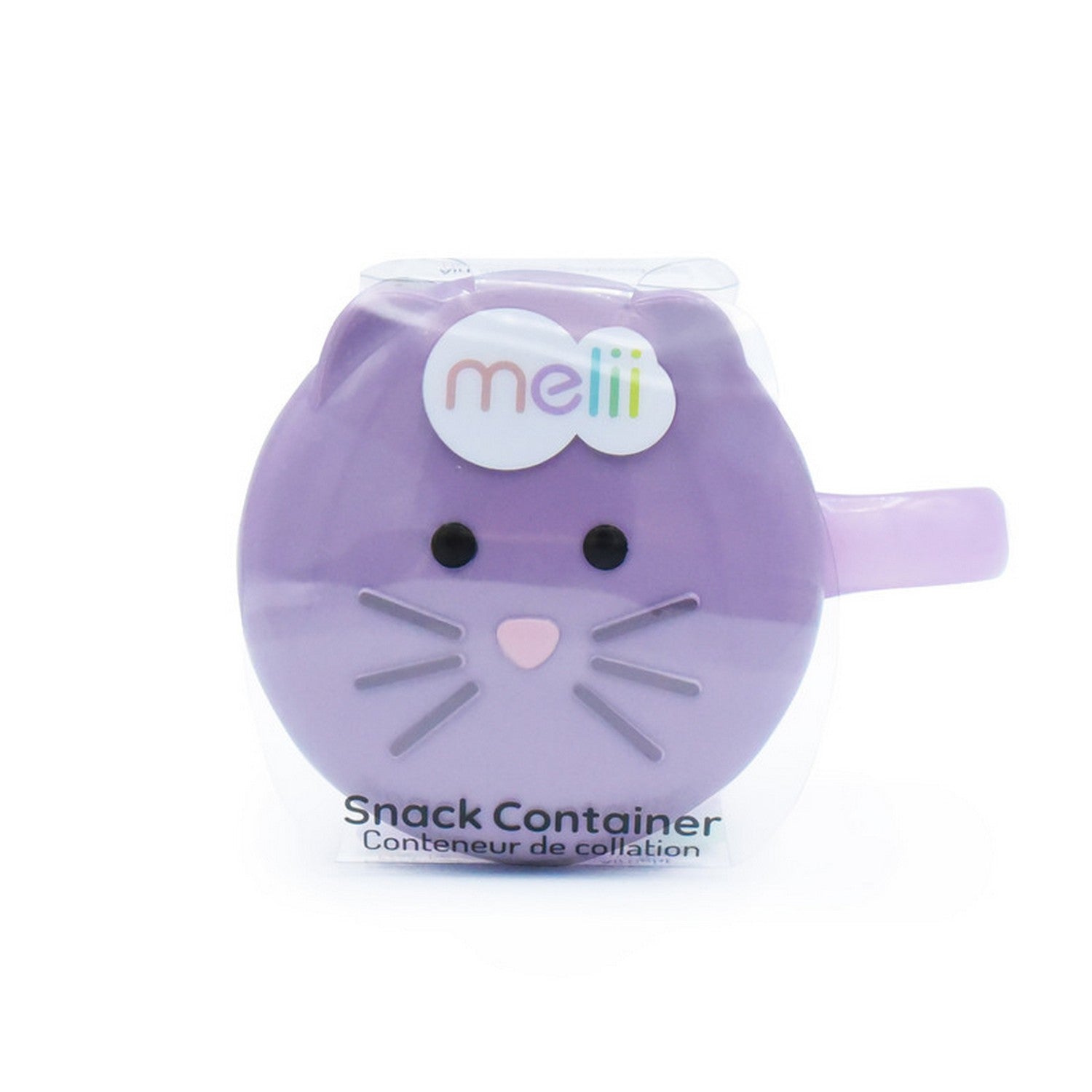 Melii Snack Container with Finger Trap - Cat Purple