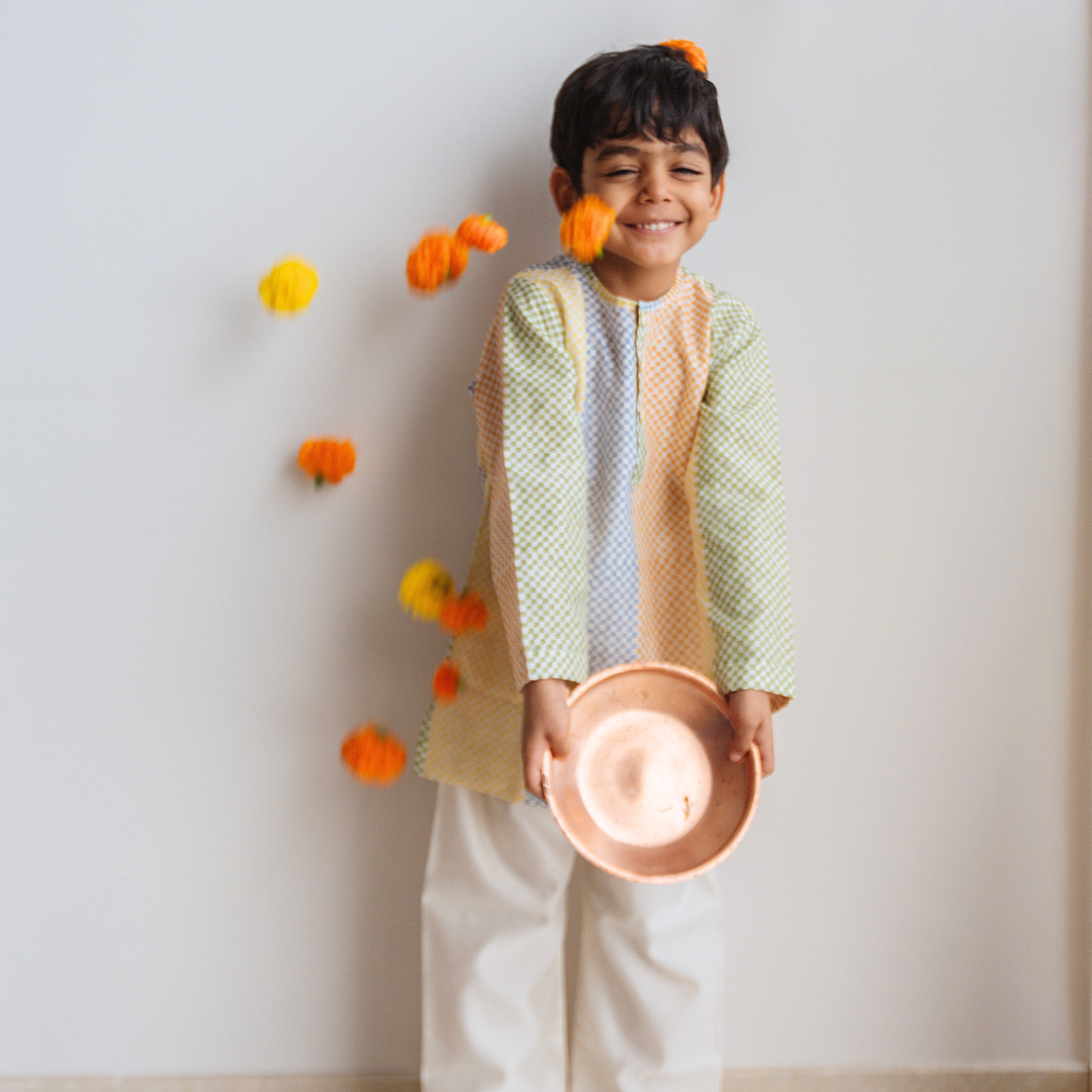 Chanderi Kurta Pyjama Set