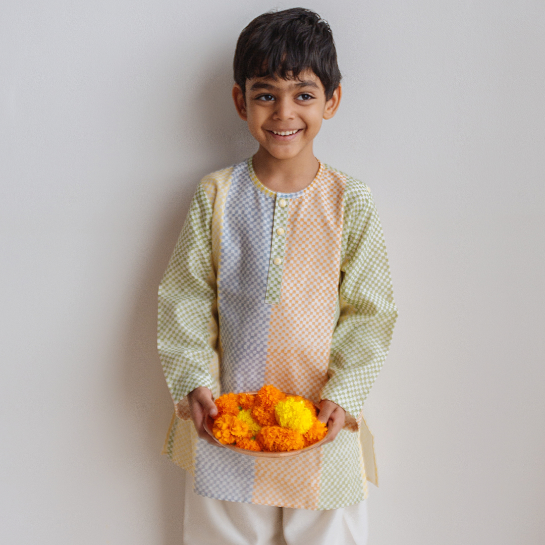 Chanderi Kurta Pyjama Set