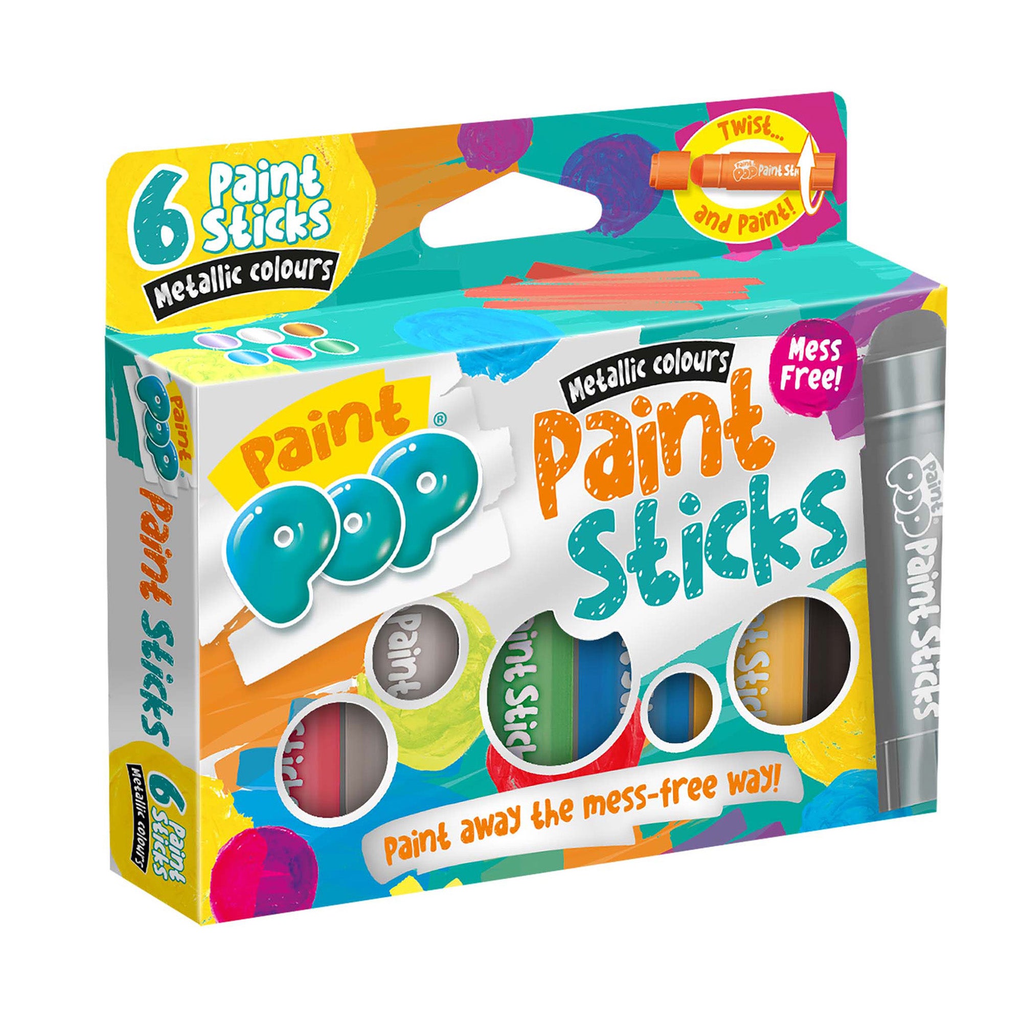 Paint Pop Metallic 6 Pack Quick Dry Paint Sticks