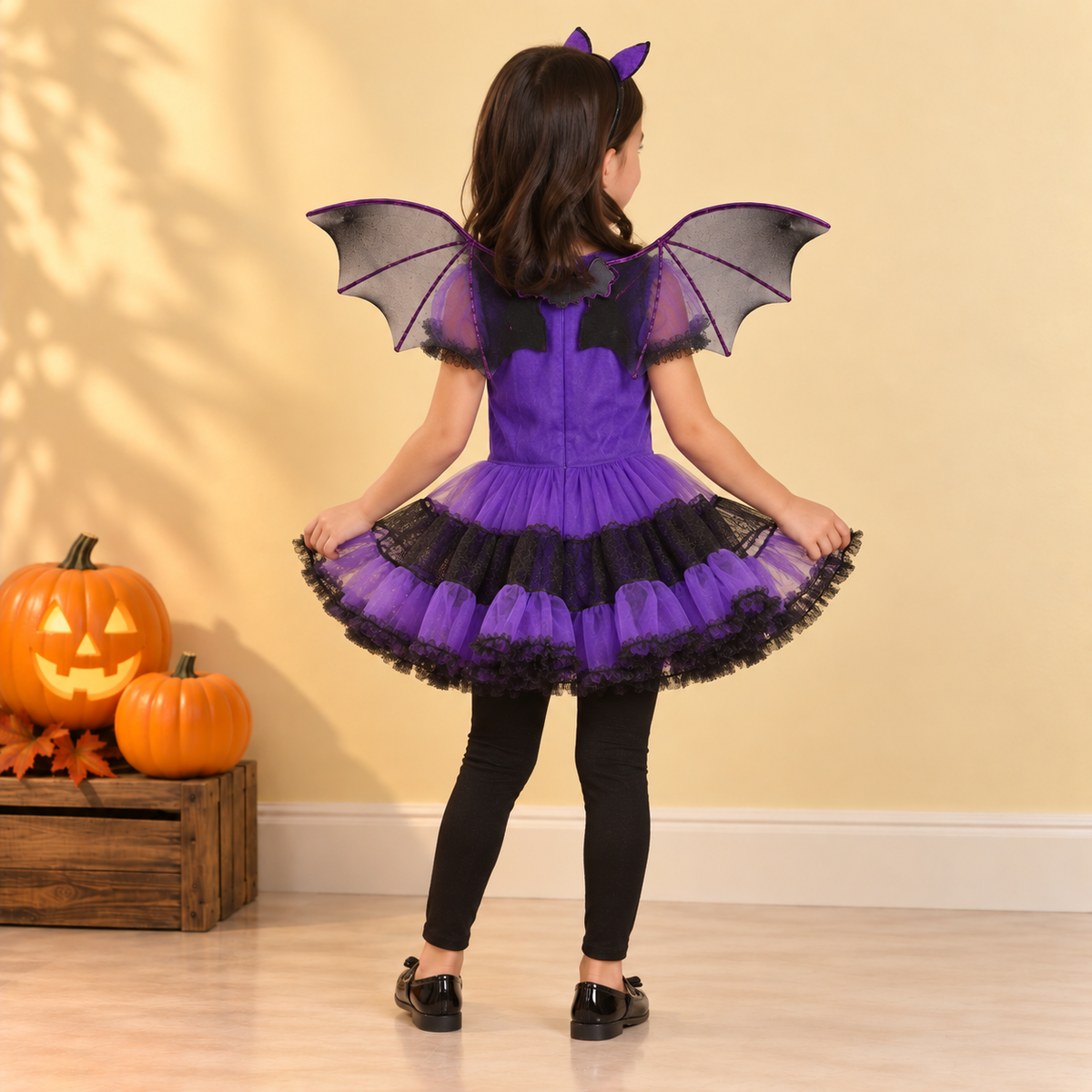 Purple Bat Girl Halloween Costume - image 3