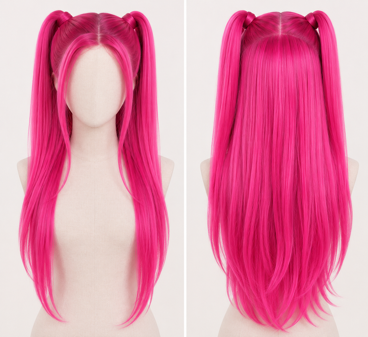 Mira K-Pop Star Pink Ponytail Wig - image 4