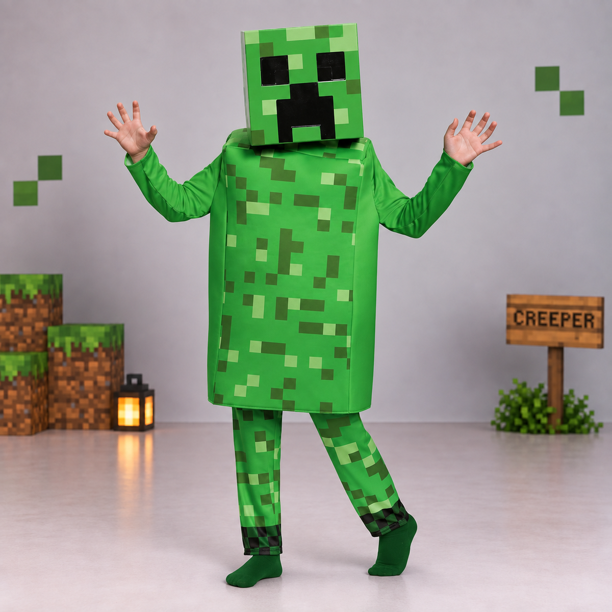 Pixel Creeper Halloween Costume - image 7