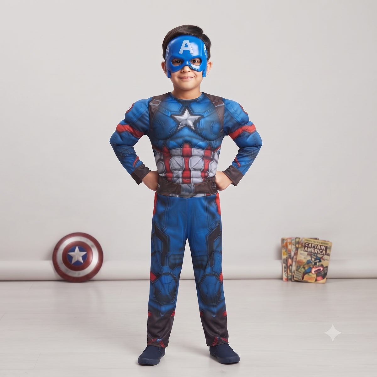 Captain Hero Muscle Halloween Costume - image 1