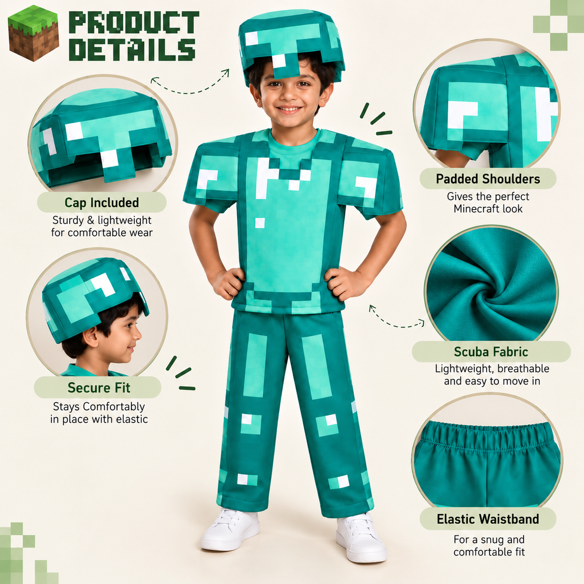 Block World Creeper Costume - image 6