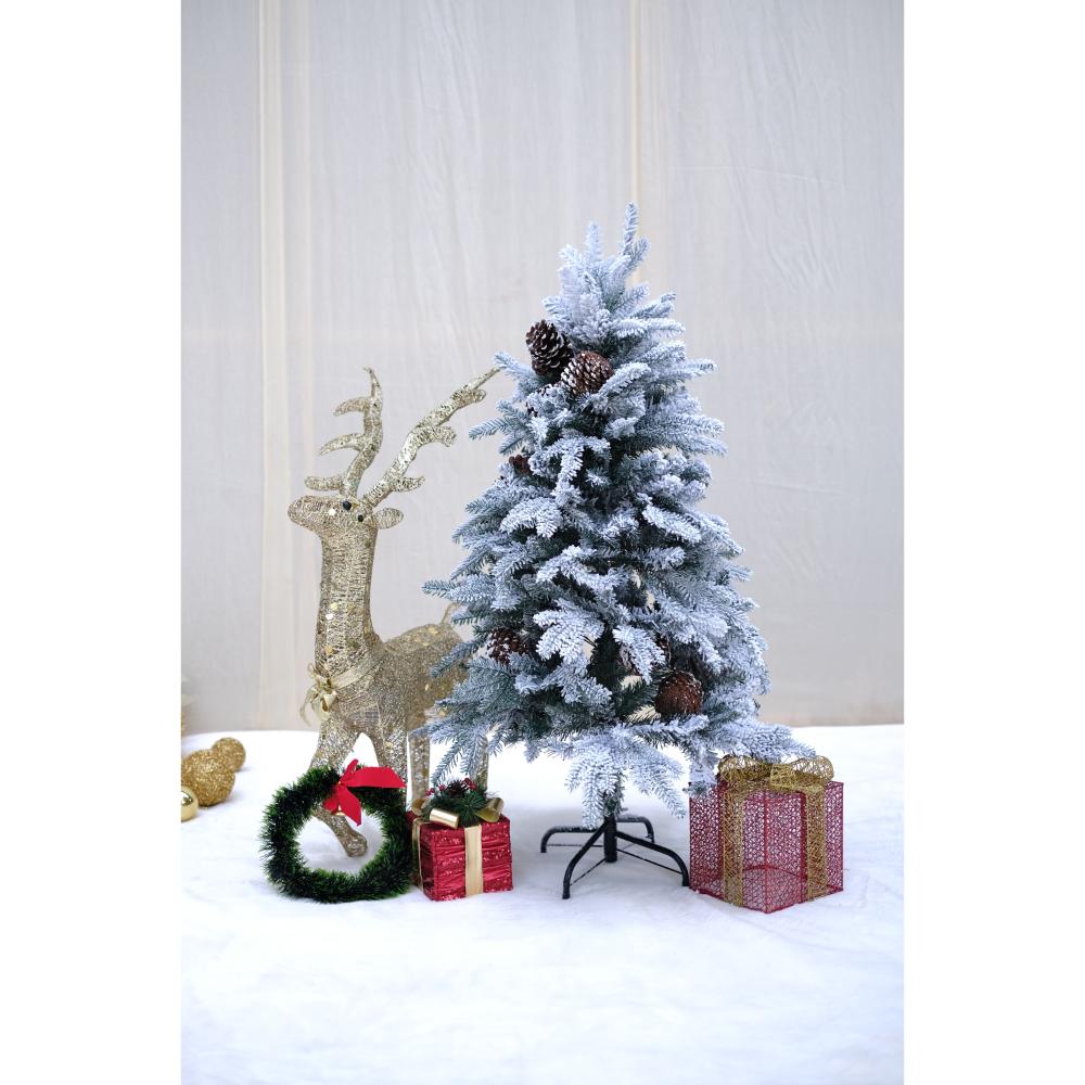 SWEN 4 feet EATON Christmas Tree With Frosting And Pine Cones