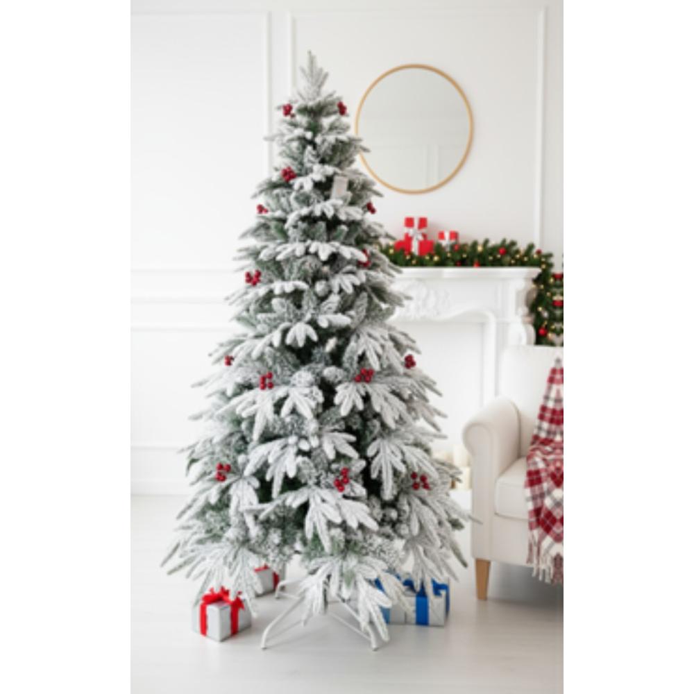 SWEN 8 Feet PALOMA Christmas Tree With Frosting And Cherries