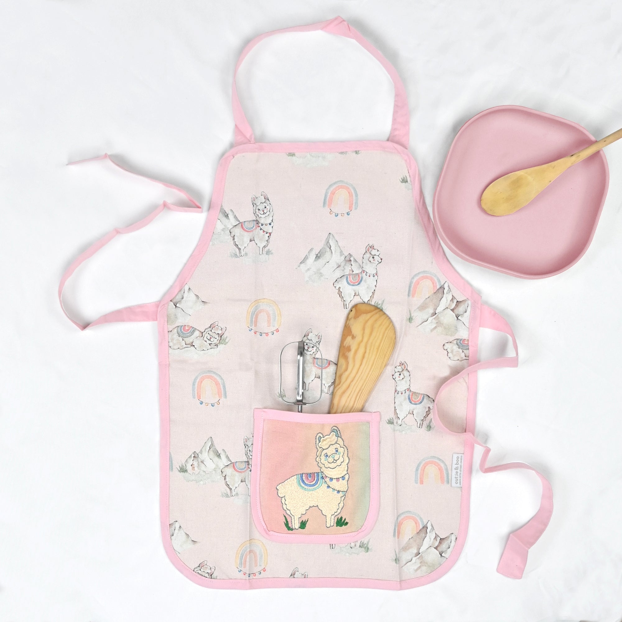 Ooh la Llama - Apron Set (Apron + Cap)