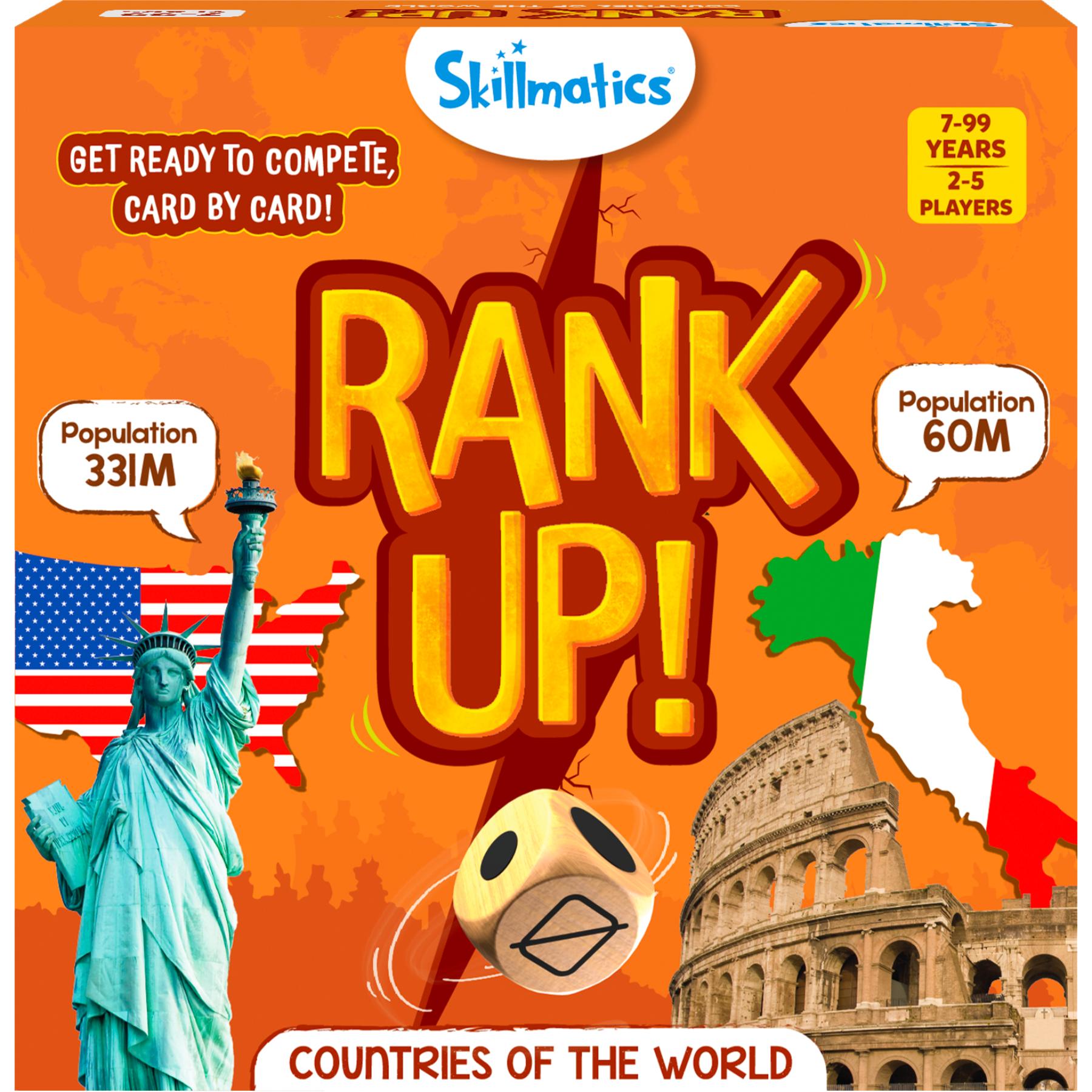 Skillmatics Trump Card Game - Rank Up Countries Of The World, Fun & Fast-Paced Game Of Memory, Perfect For Family Game Night, Gifts For Ages 7 And Up