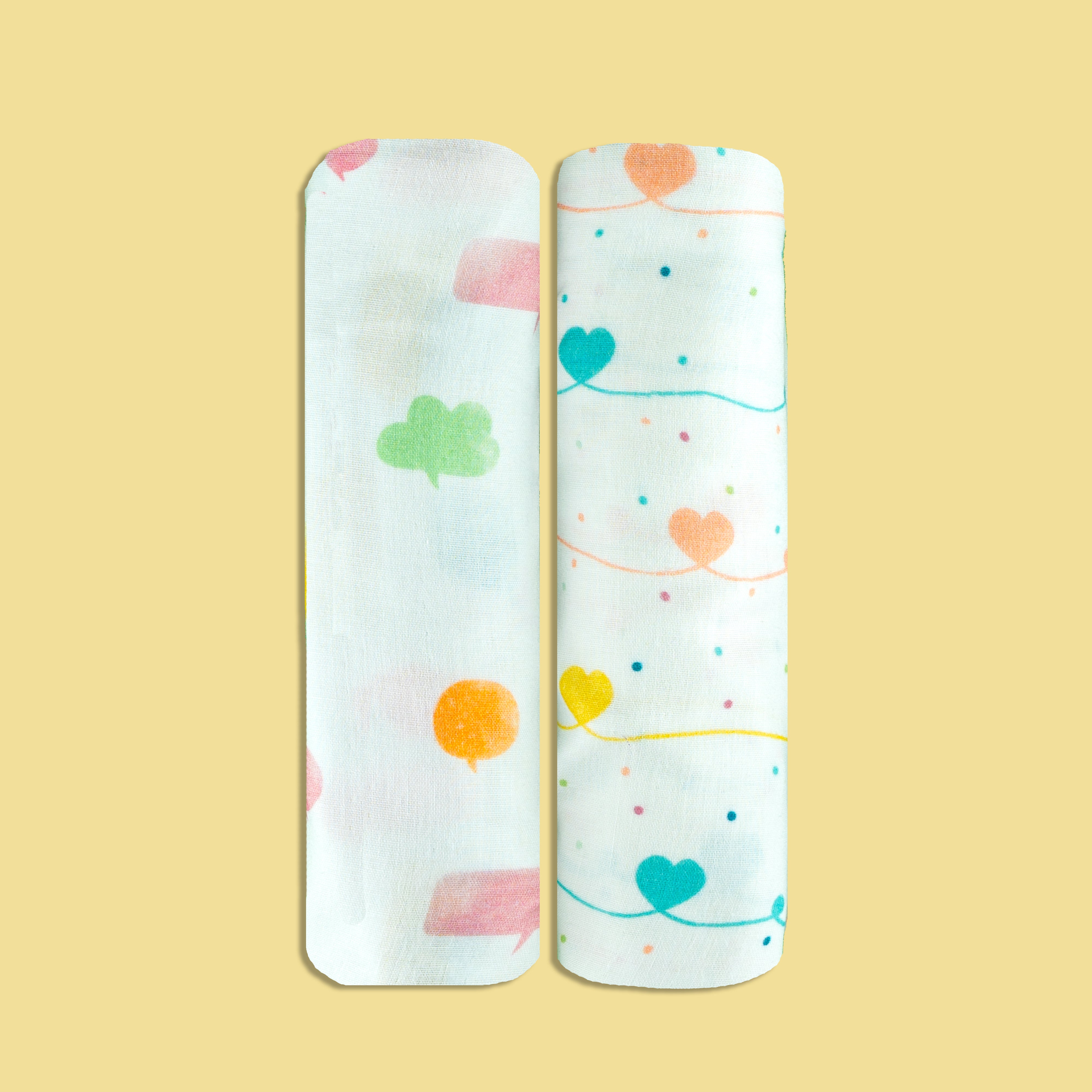 Tiny Snooze Organic Muslin Swaddles (Set of 2)