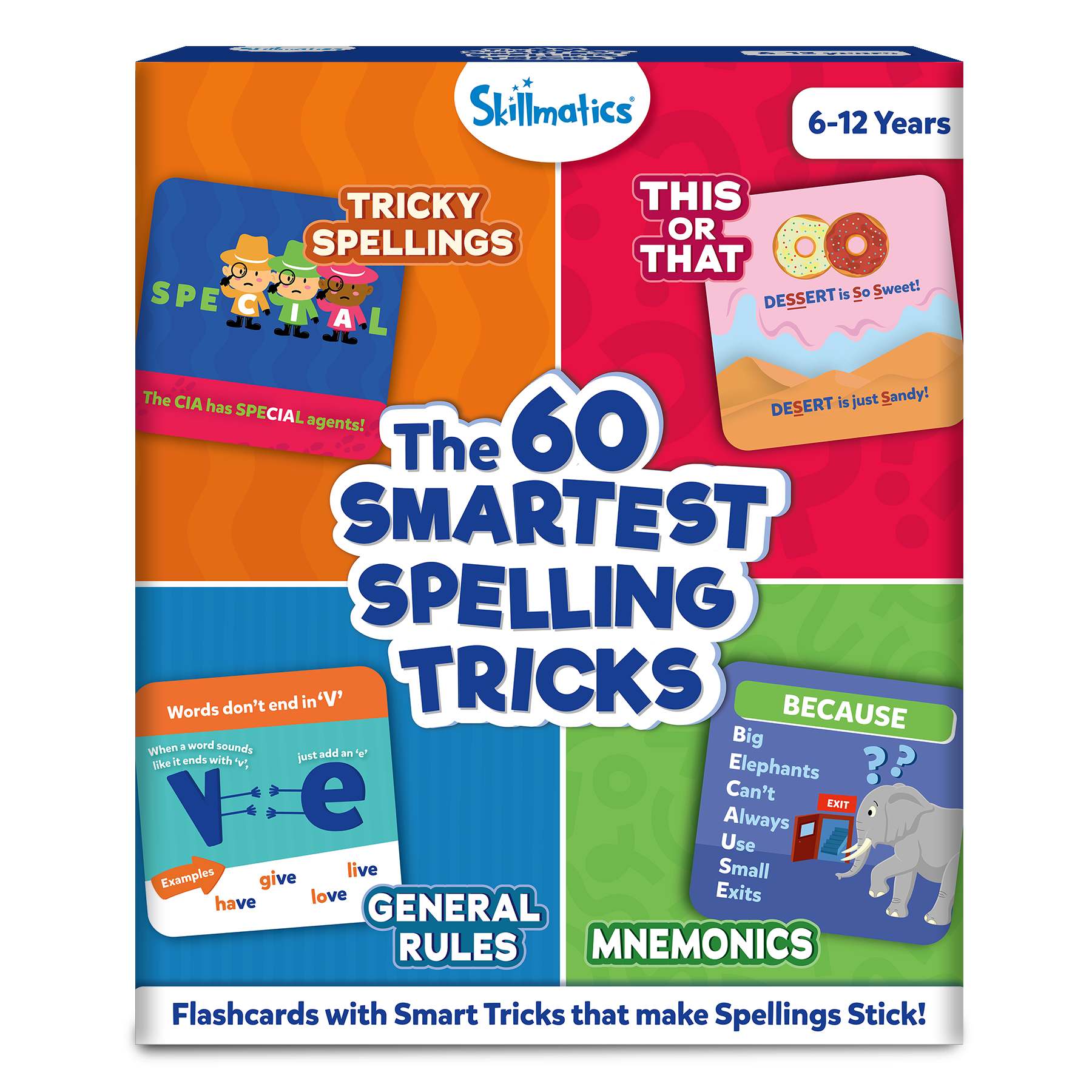 Spelling Tricks Flash Cards for Kids - Skillmatics