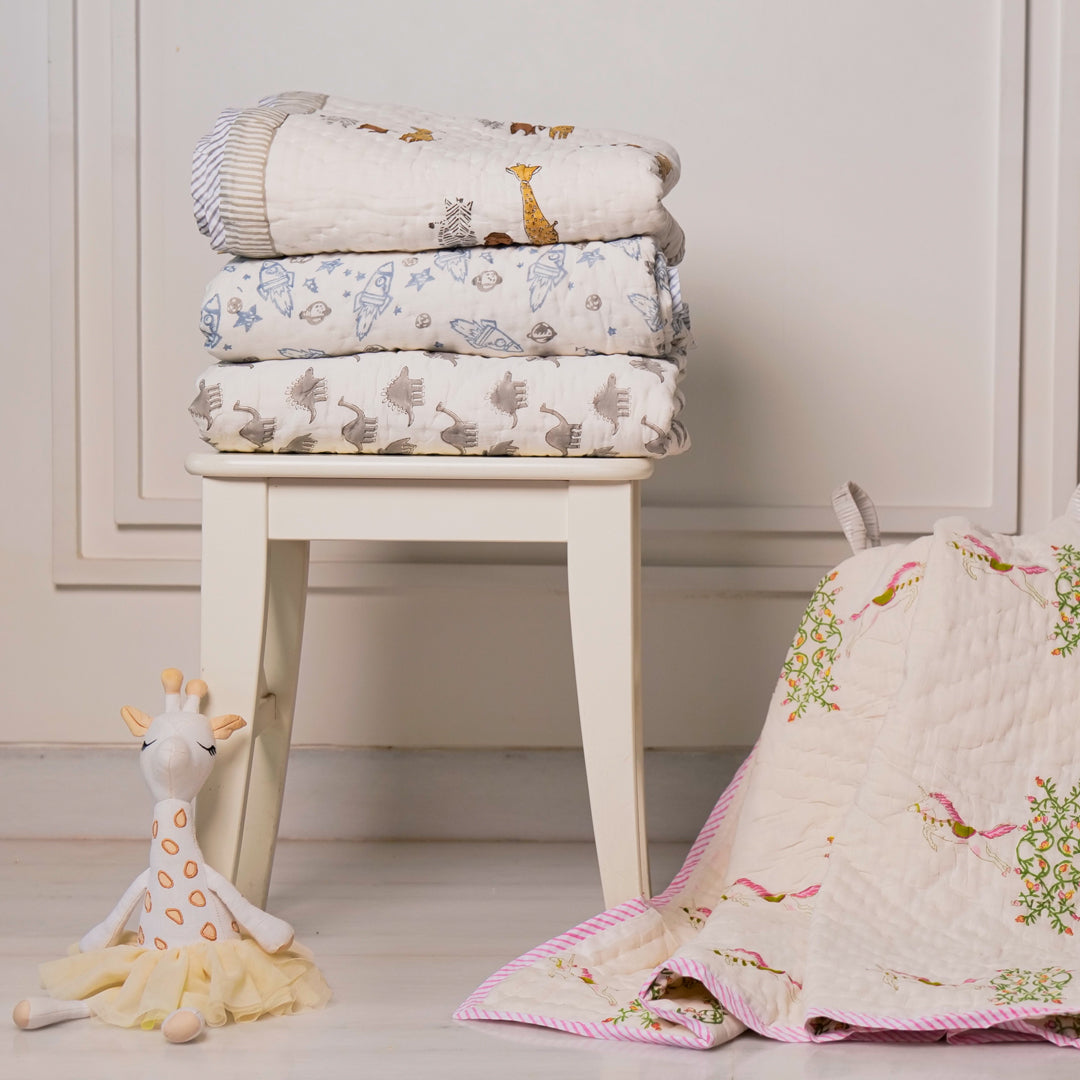 Infant Set  (Quilt Bolsters and Pillow Set)