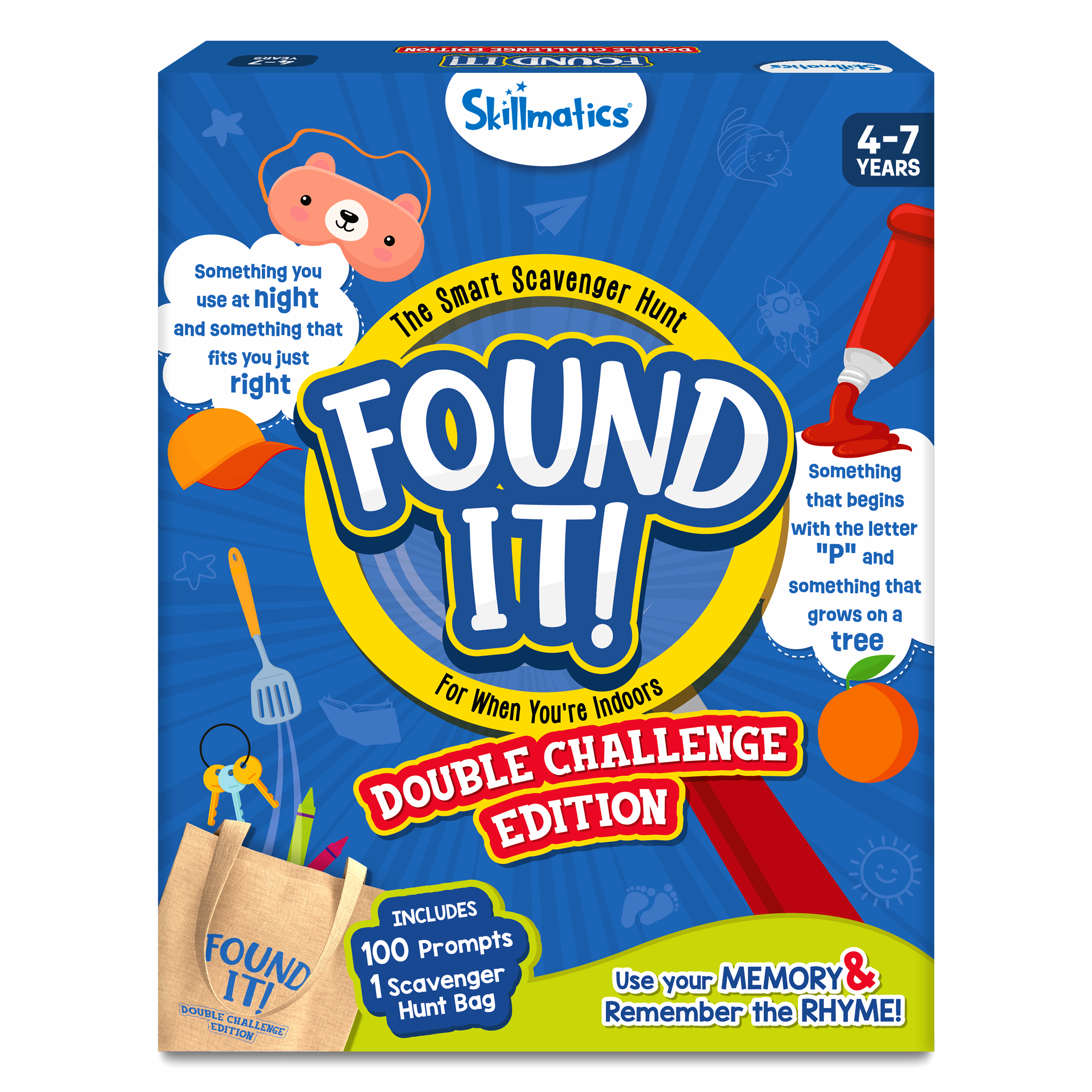 Skillmatics Card Game - Found It Indoor, Double Challenge Scavenger Hunt for Kids, Boys, Girls, and Families Who Love Board Games and Educational Toys, Travel Friendly, Gifts for Ages 4, 5, 6, 7