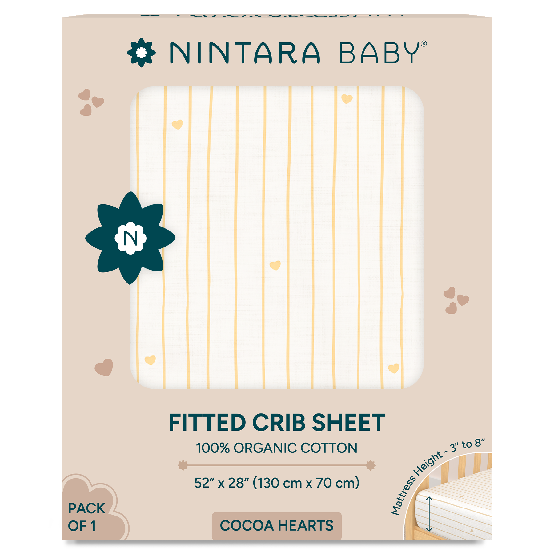 Nintara Baby Fitted Crib Sheet
