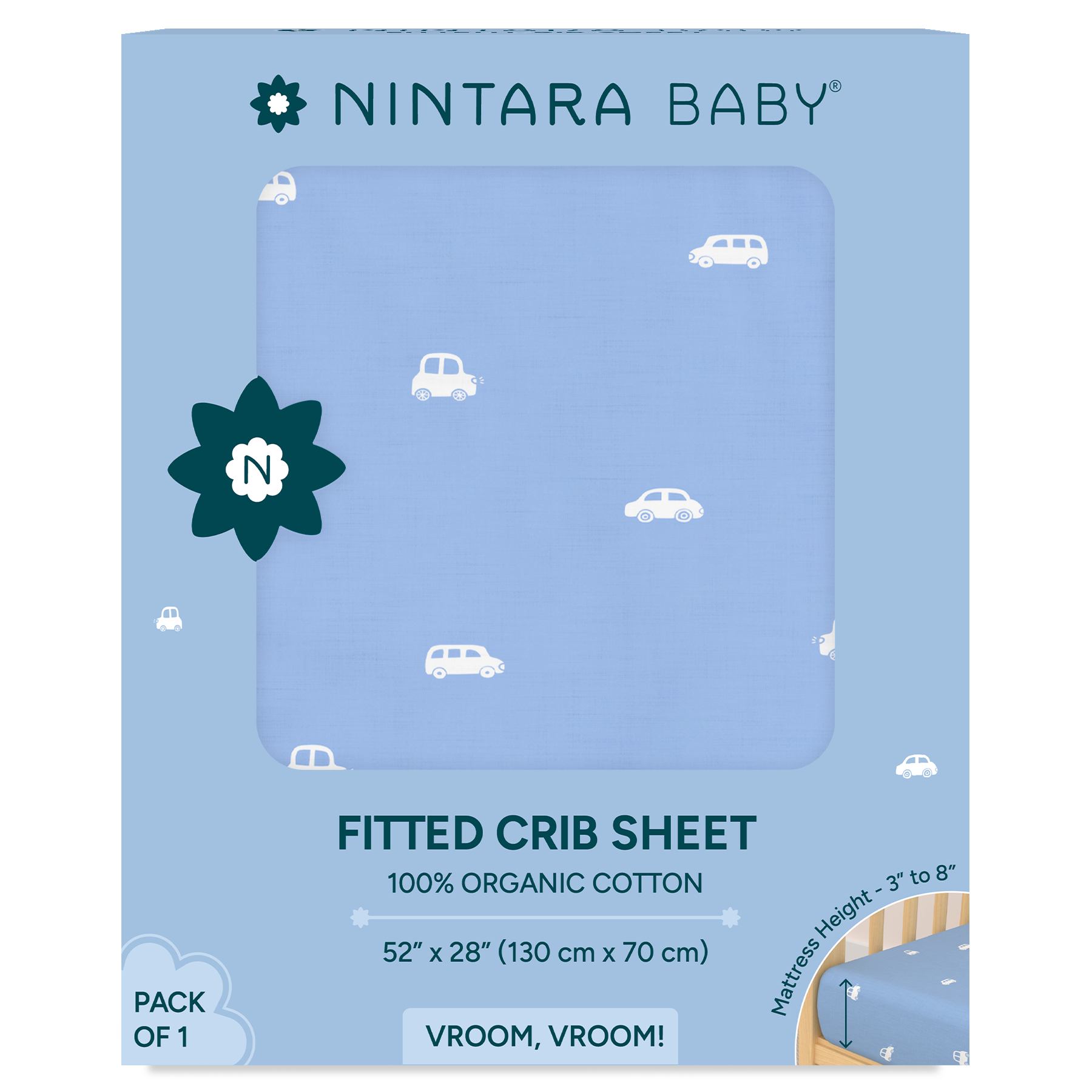 Nintara Baby Fitted Crib Sheet