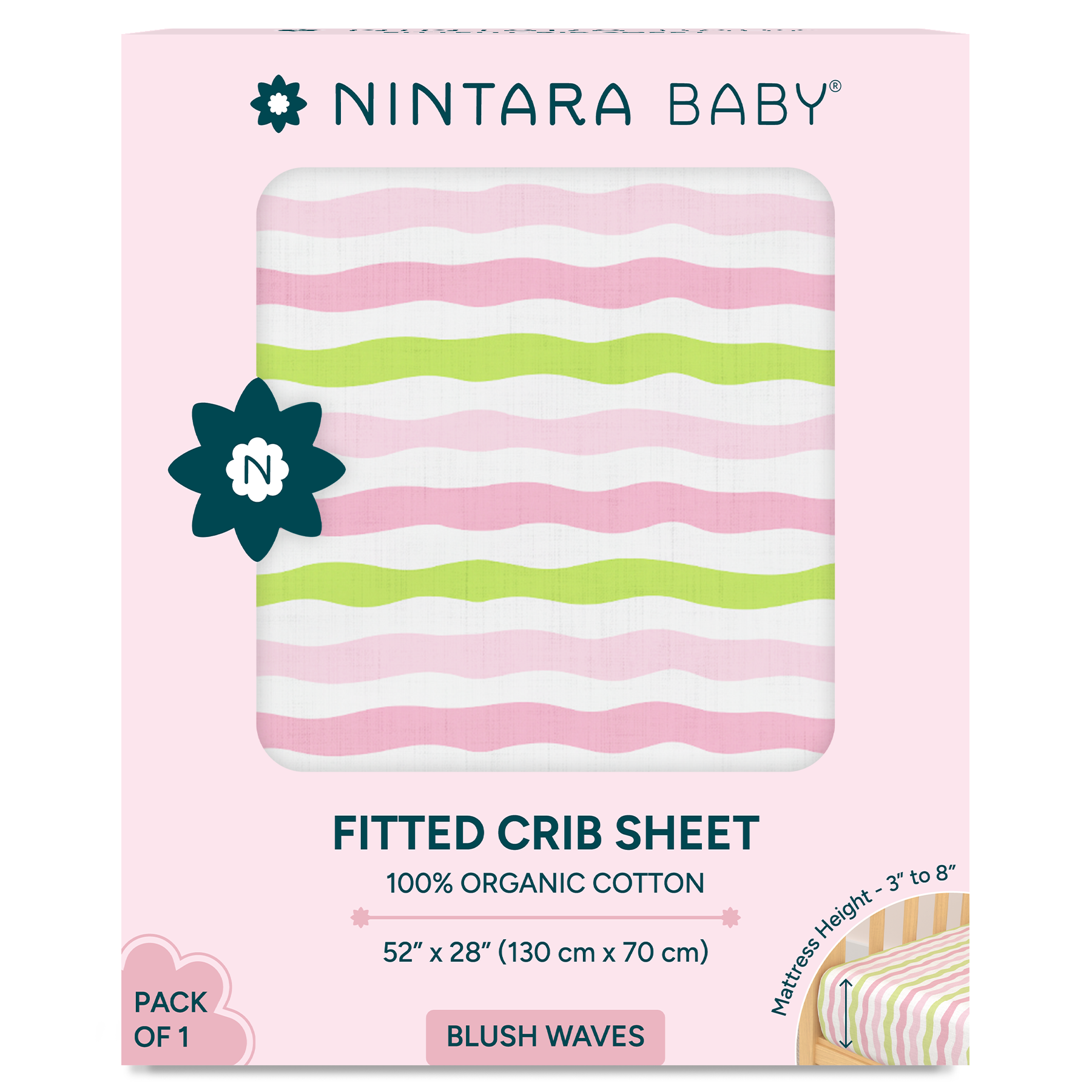 Nintara Baby Fitted Crib Sheet