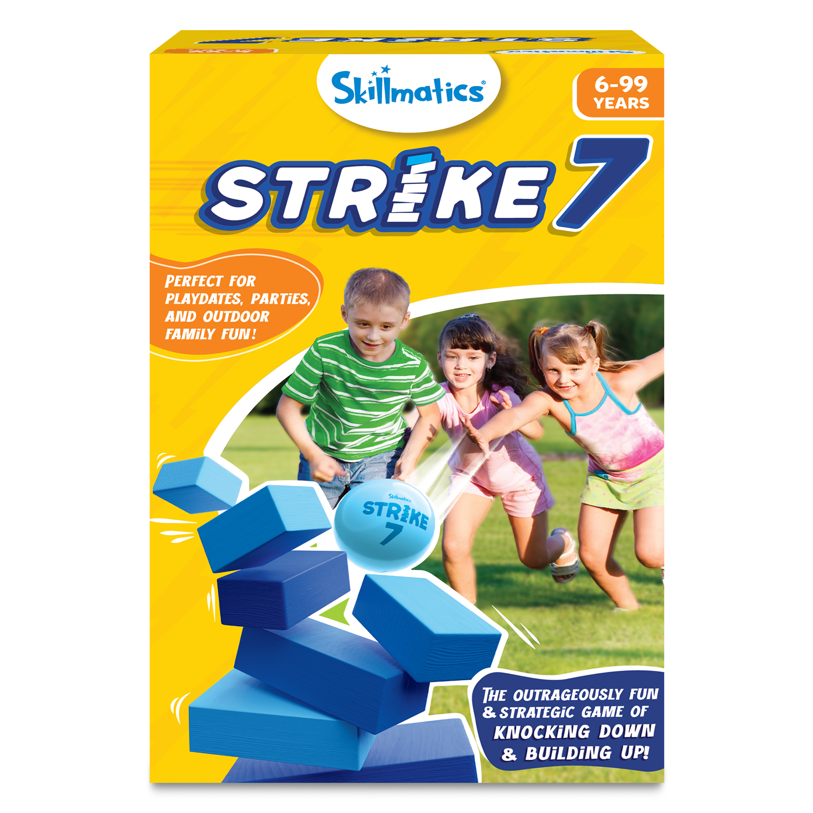 Skillmatics Outdoor Game - Strike 7, Strategic Game of Knocking Down & Building Up, Family Friendly Game for Ages 6 and Up