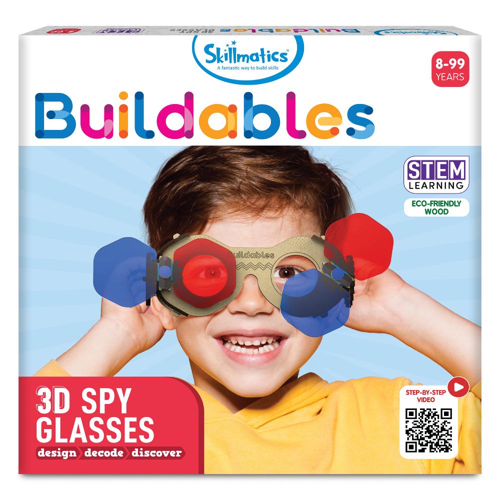 Skillmatics Stem Building Toy - Buildables 3D Spy Glasses, Educational & Construction DIY Toy for Ages 8 and Up