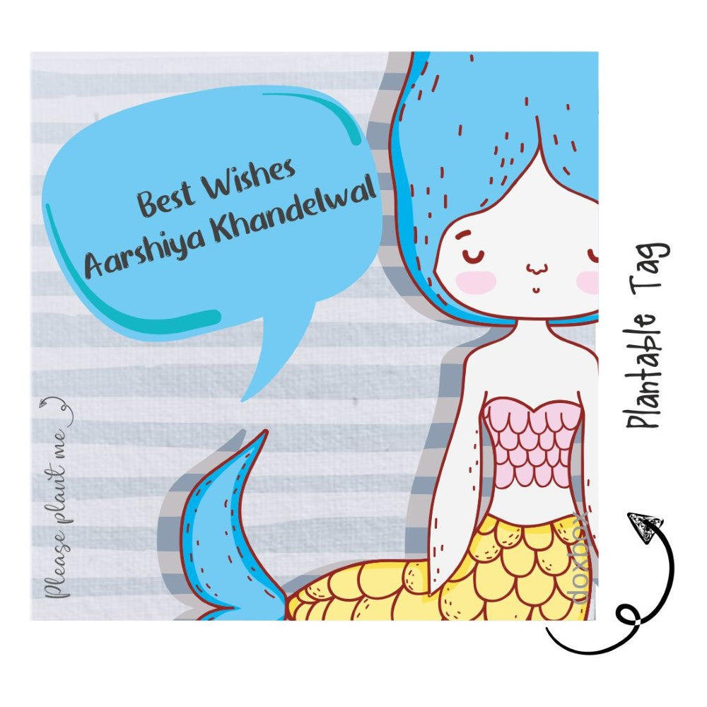 Plantable Gift Tag - Mermaid