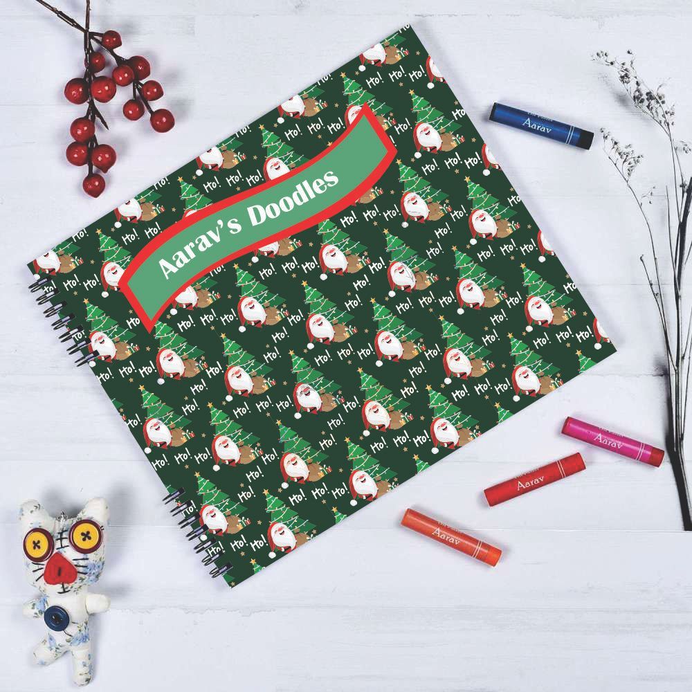 Christmas Doodle Book With Crayons - Ho Ho Ho!