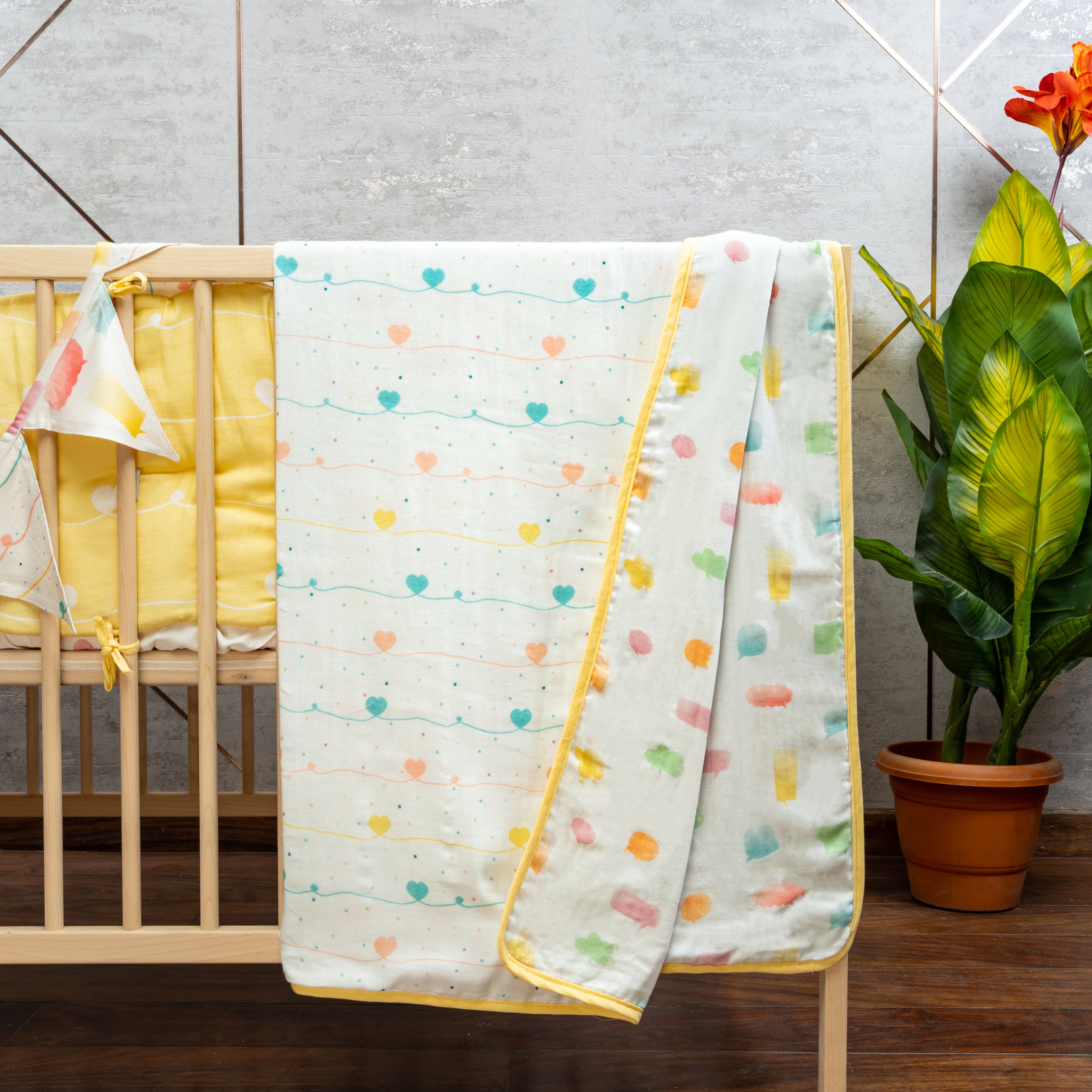 Tiny Snooze Organic Summer Blanket- Lost In Thoughts 6-12 Years