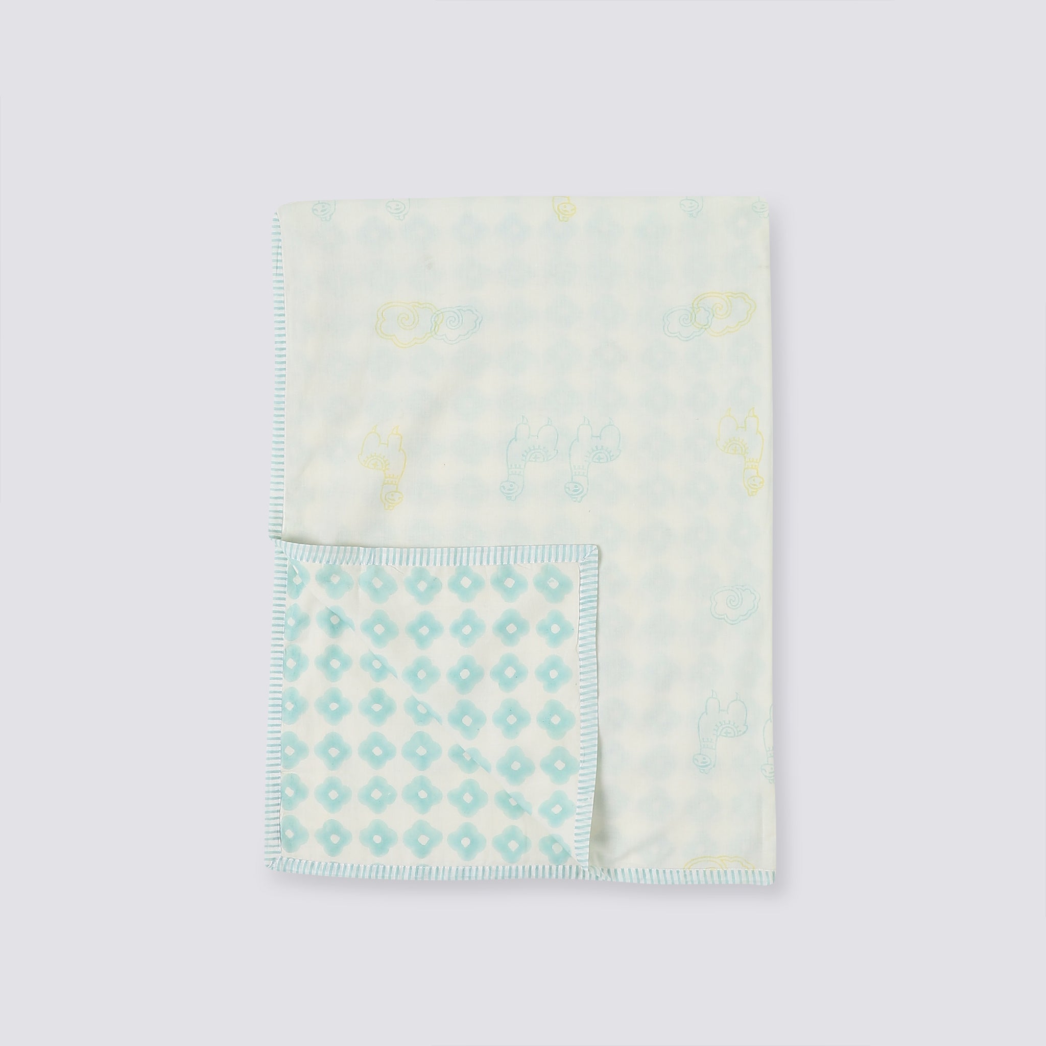Mulmul Muslin Dohar | Hand-Block Printed - Llama Love