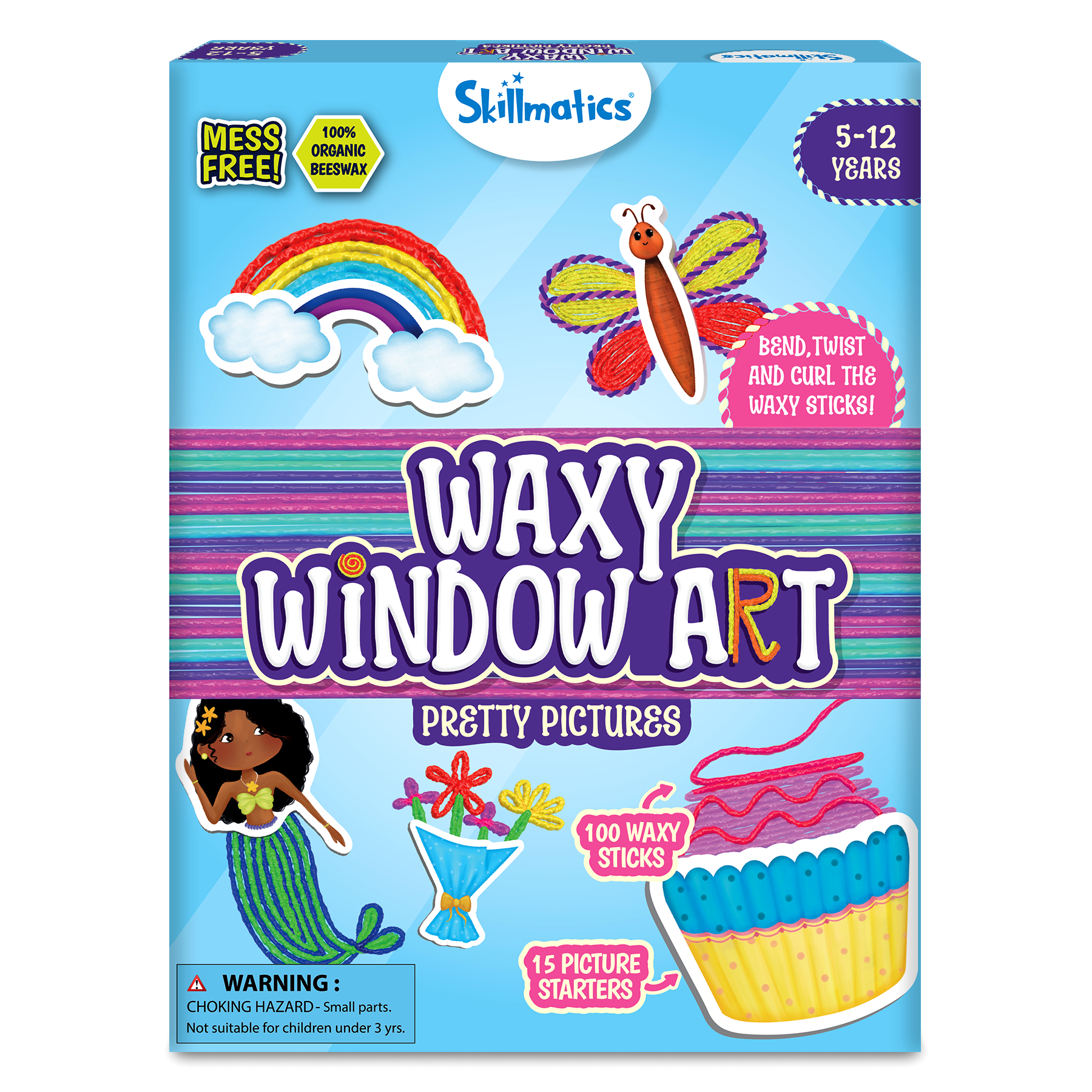 Skillmatics Art & Craft Activity - Waxy Window Art Pretty Pictures, Mess-Free Art for Kids, DIY Craft Kits, Creative Activity, Gifts for Girls & Boys Ages 5, 6, 7, 8, 9, 10, 11, 12