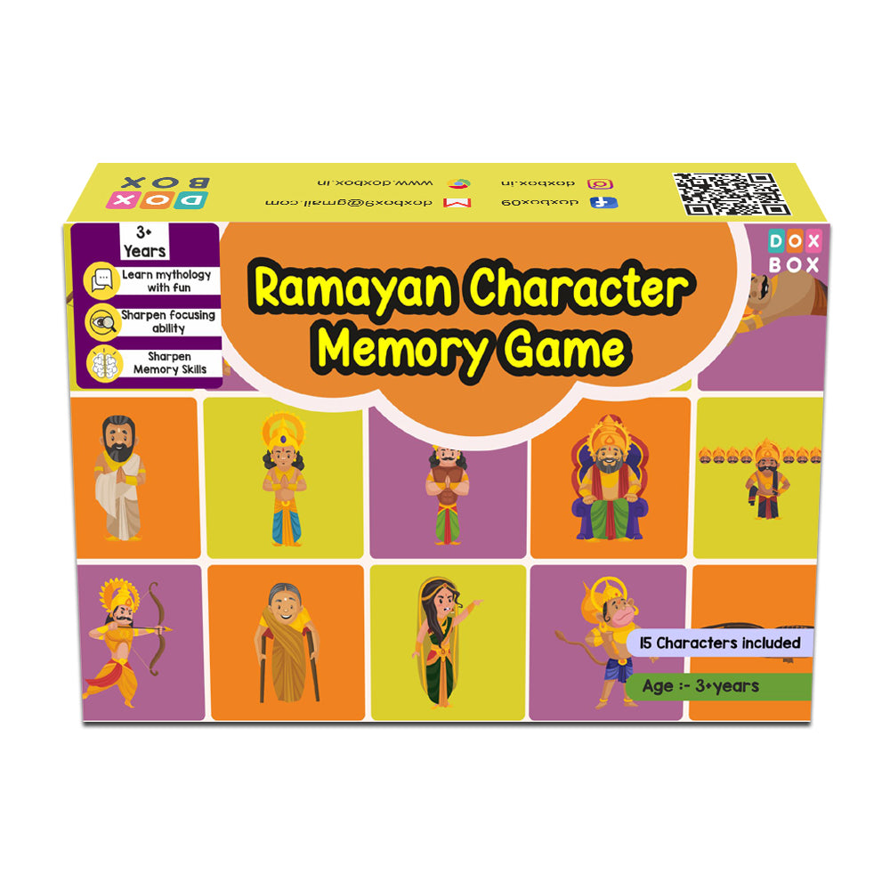 Ramayan Character Memory Card Game Flashcards -Pack Of 26( Includes 13 Character)
