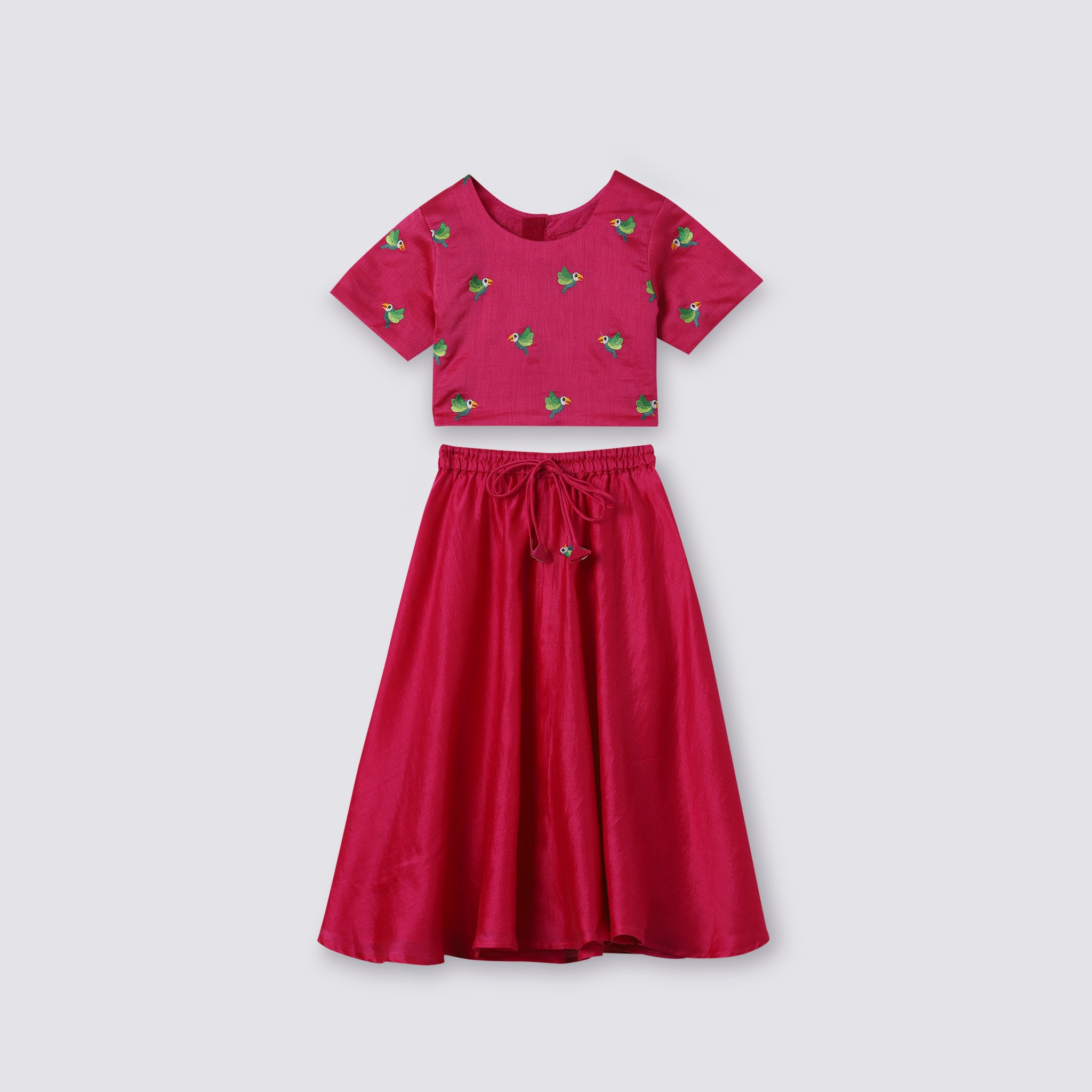 Chanderi Lehenga Set | Embroidered